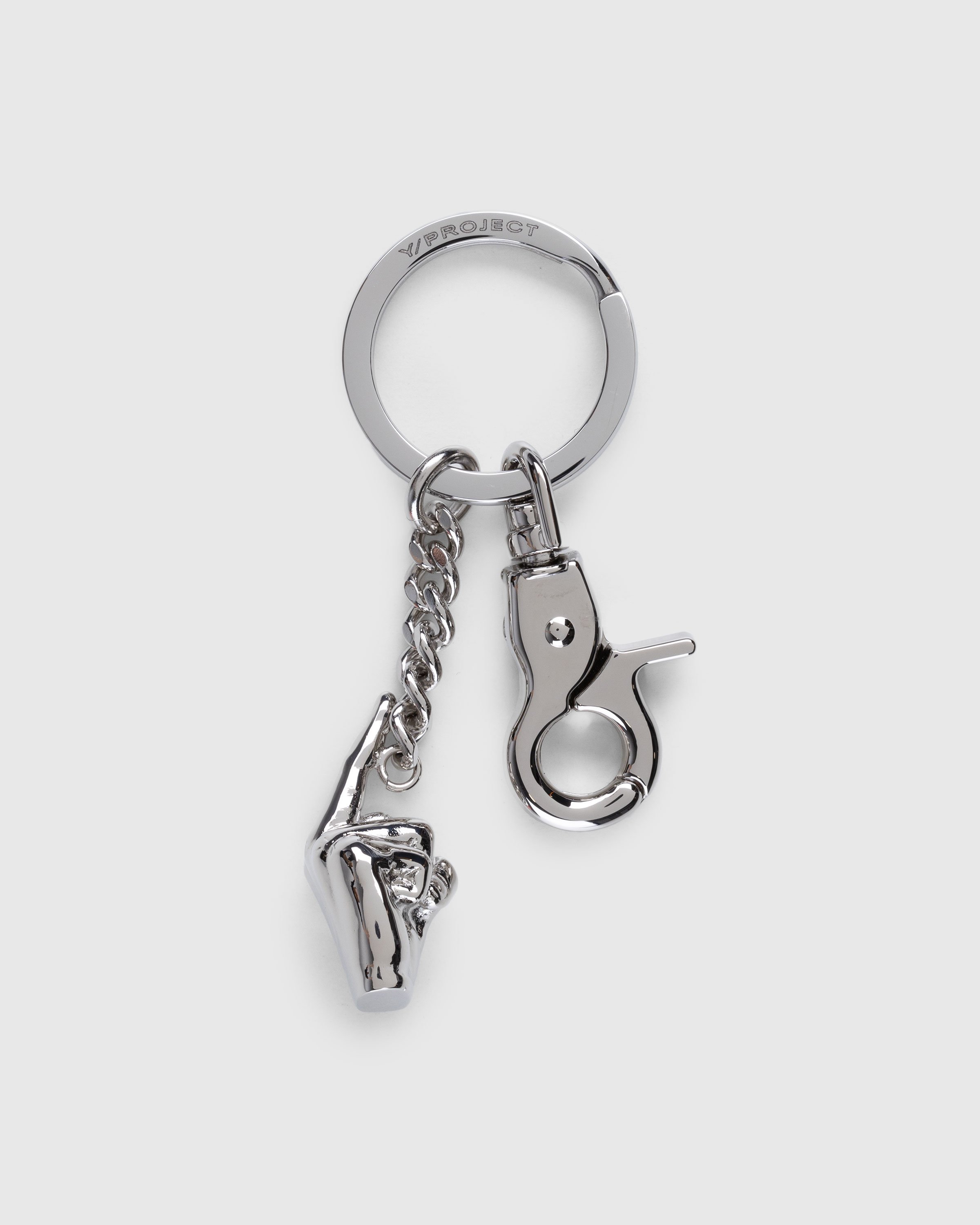 Y/Project - Mini Fuck You Keyring Silver - Accessories - Silver - Image 1
