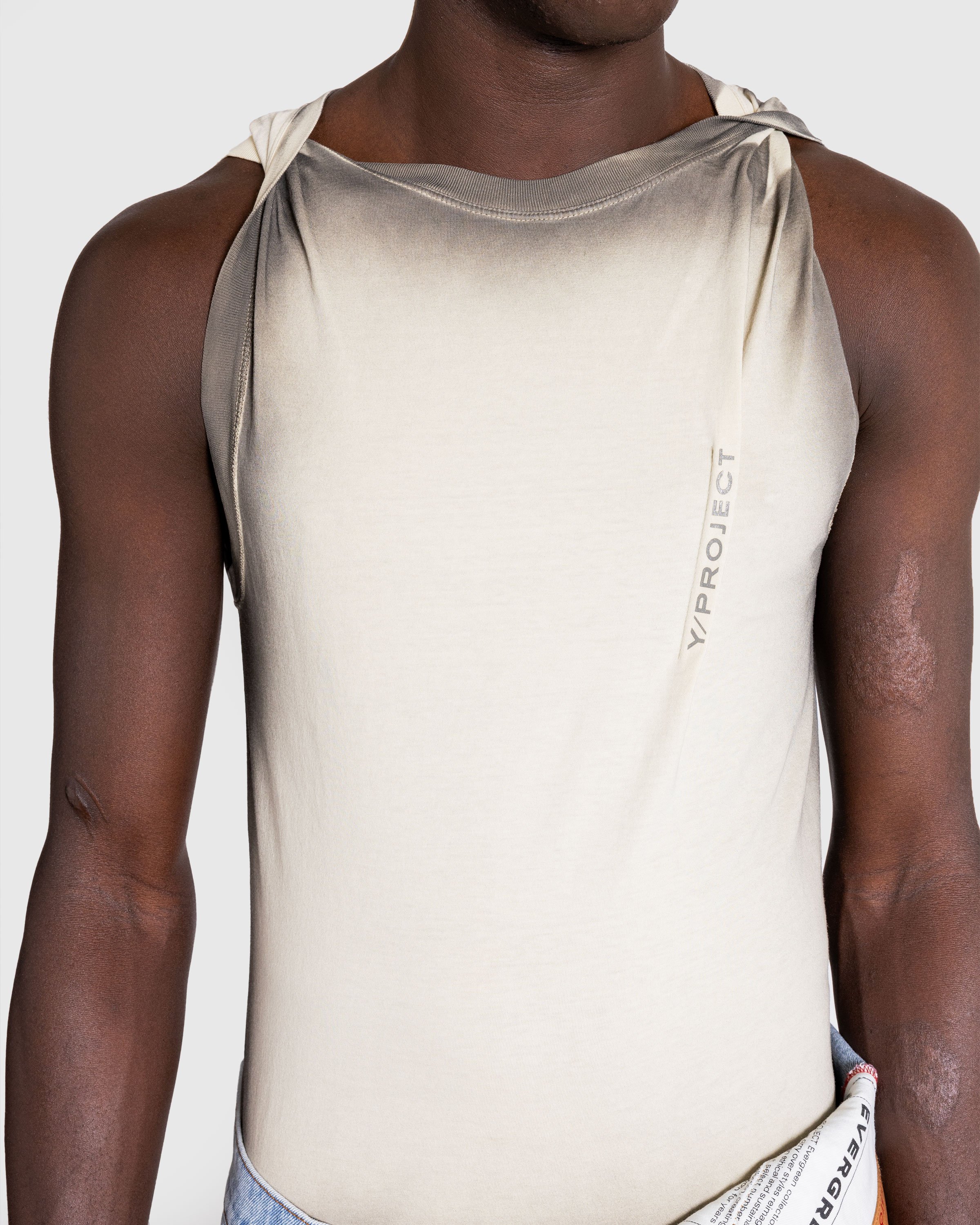 Y/Project - Twisted Shoulder Tank Top Beige Spray - Clothing - Beige - Image 5
