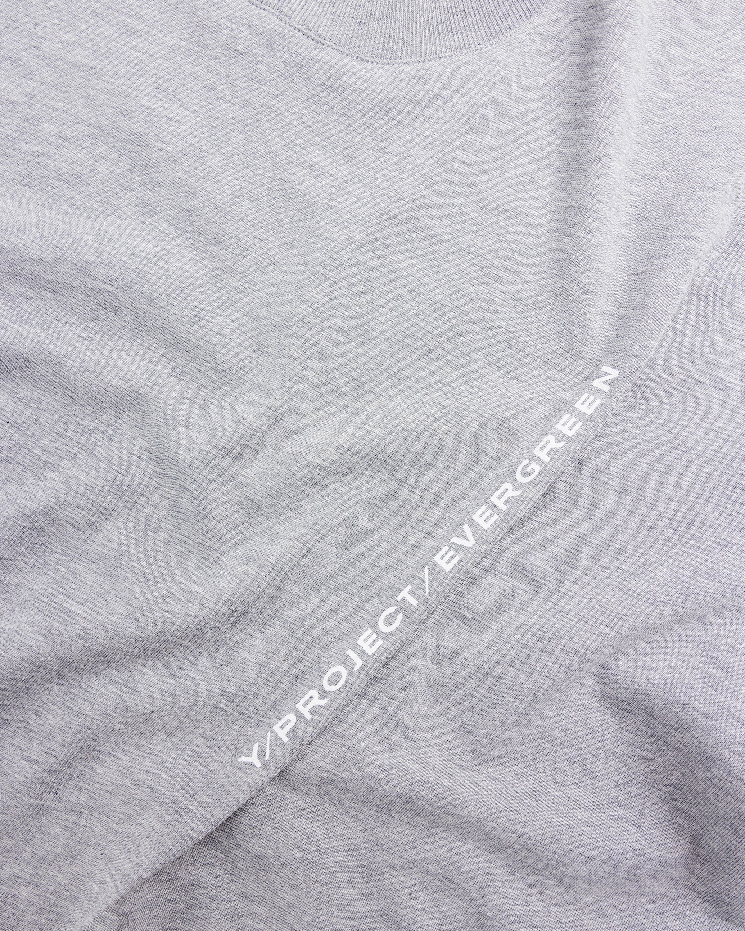 Y/Project - Evergreen Pinched Logo T-Shirt Evergreen Grey Melange - Clothing - Grey - Image 7