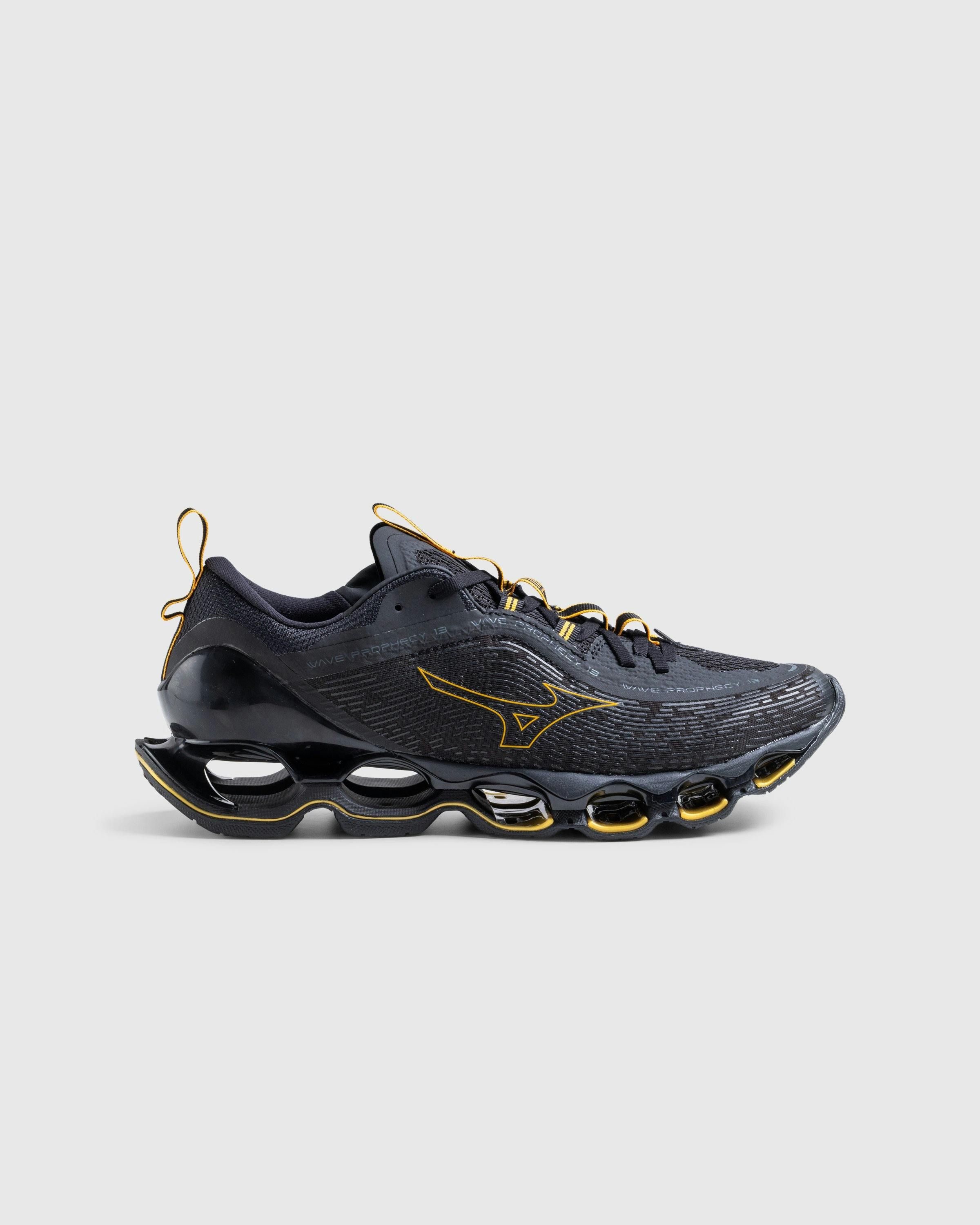 Mizuno - J1GC2451 WAVE PROPHECY 13(U) Black/Gold/Metallic Gray - Footwear - Black - Image 1