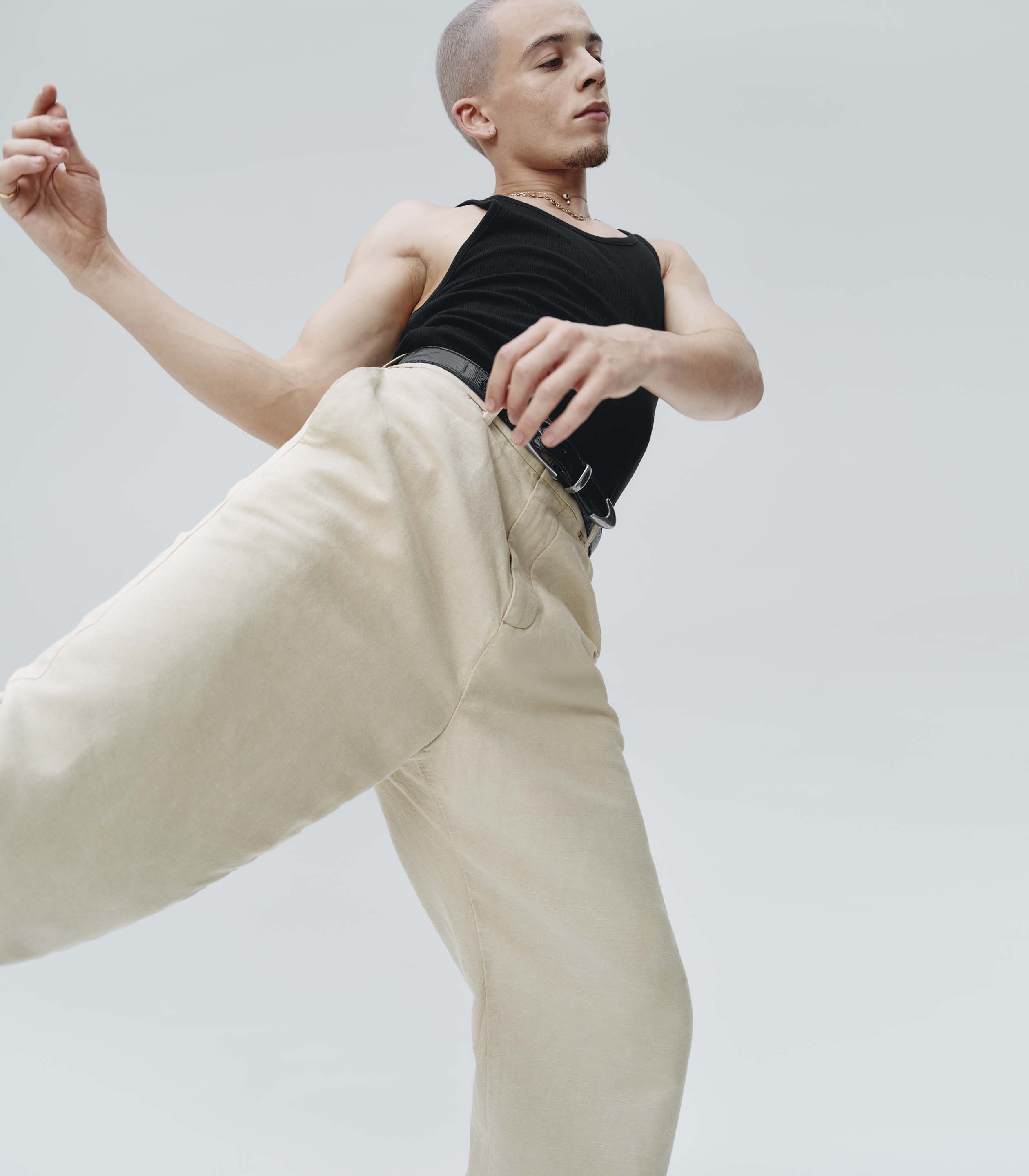 GAP spring campaign featuring dancers and tyla moving in linen looks
