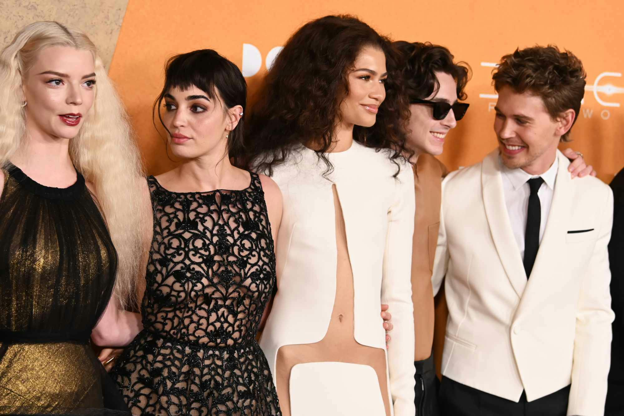 Zendaya, Anya Taylor-Joy, Timothee Chalamet, Austin Butler on the Dune 2 red carpet