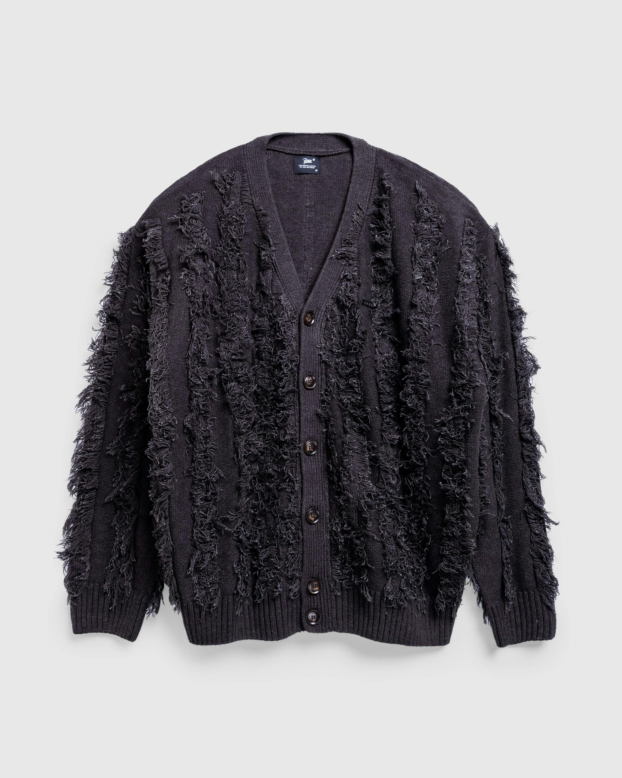 Patta - Fringed Knitted Cardigan Moonless Night - Clothing - Grey - Image 1