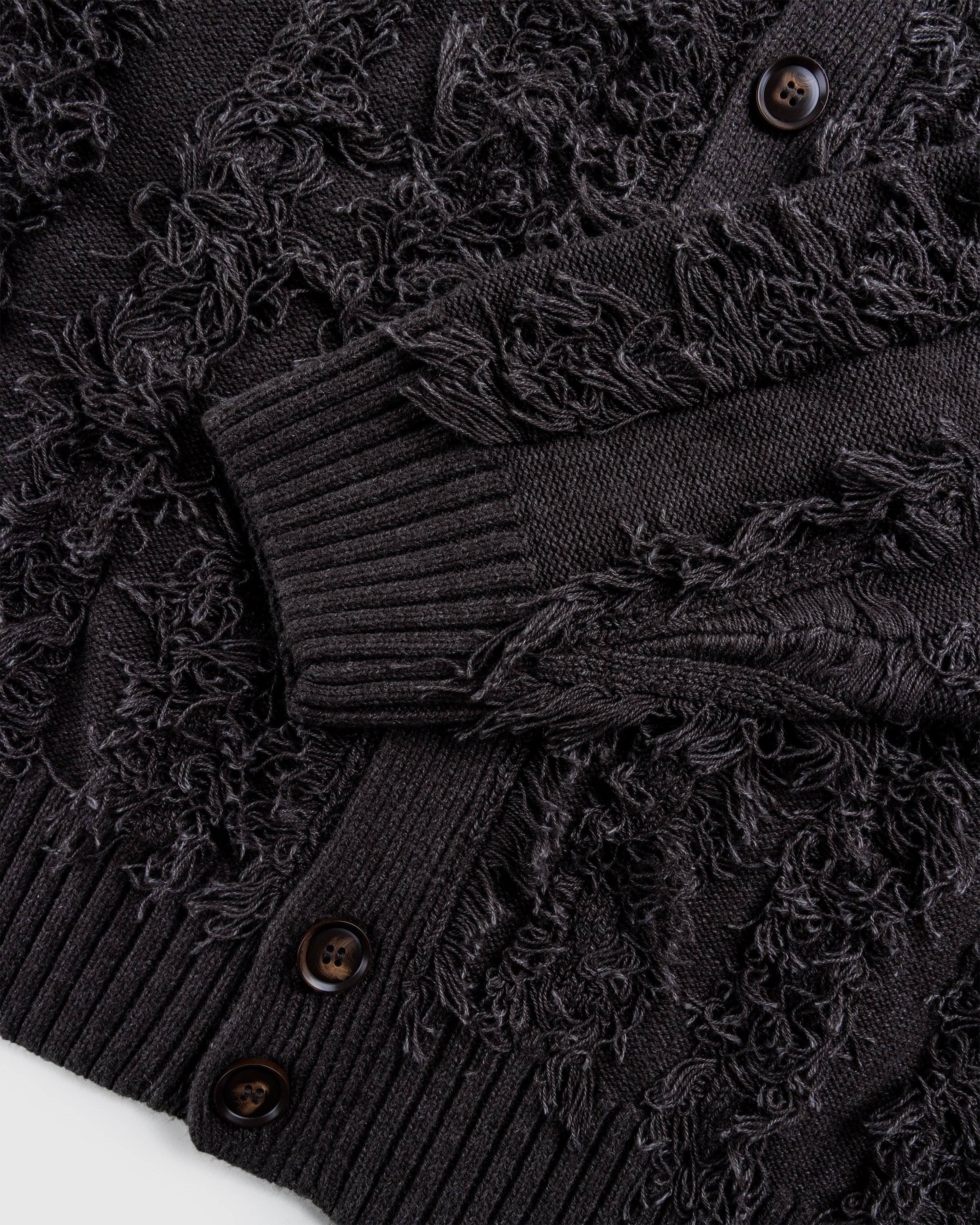 Patta - Fringed Knitted Cardigan Moonless Night - Clothing - Grey - Image 6