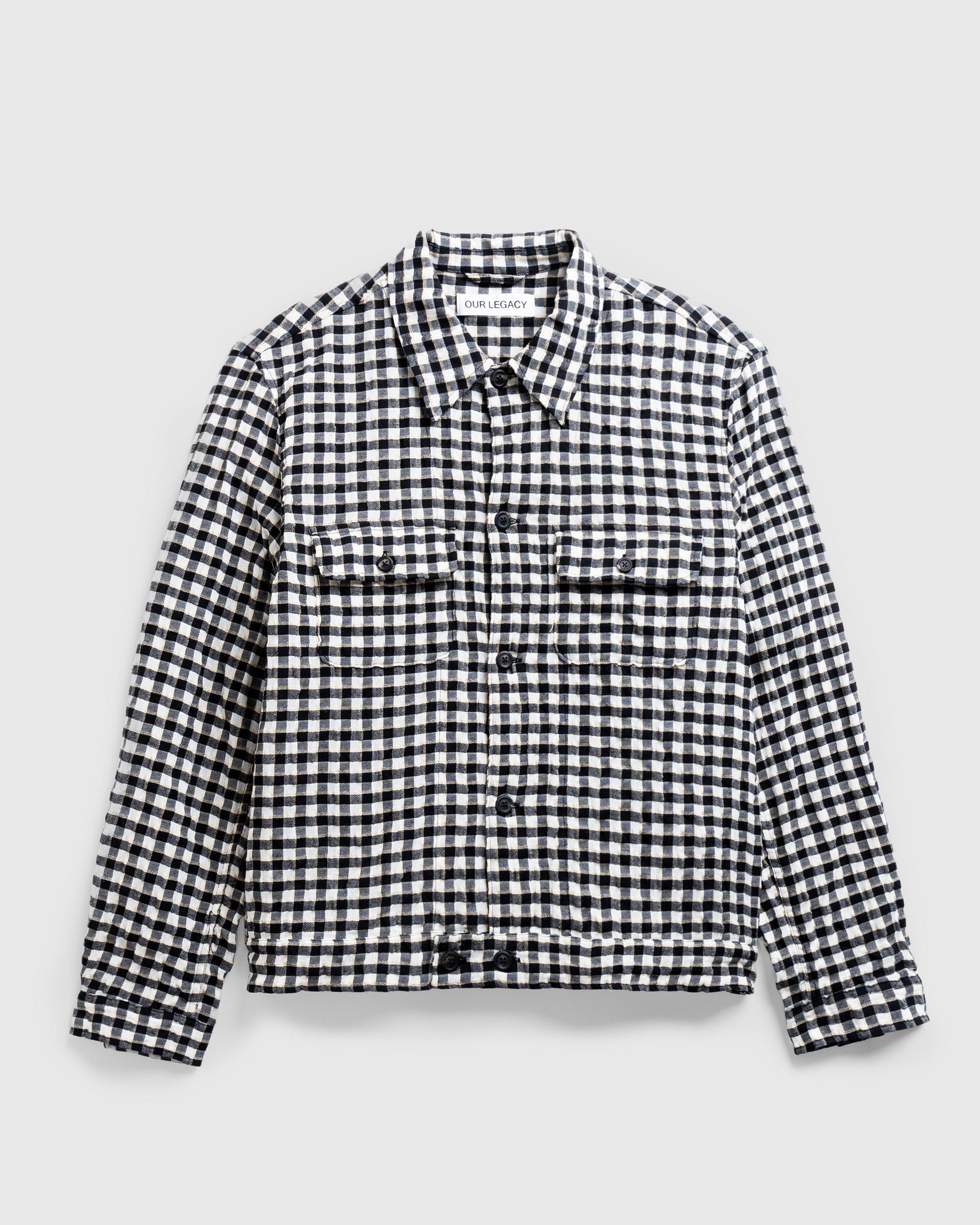 Our Legacy - Coach Shirt Wyoming Check Crube Seersucker - Clothing - Grey - Image 1