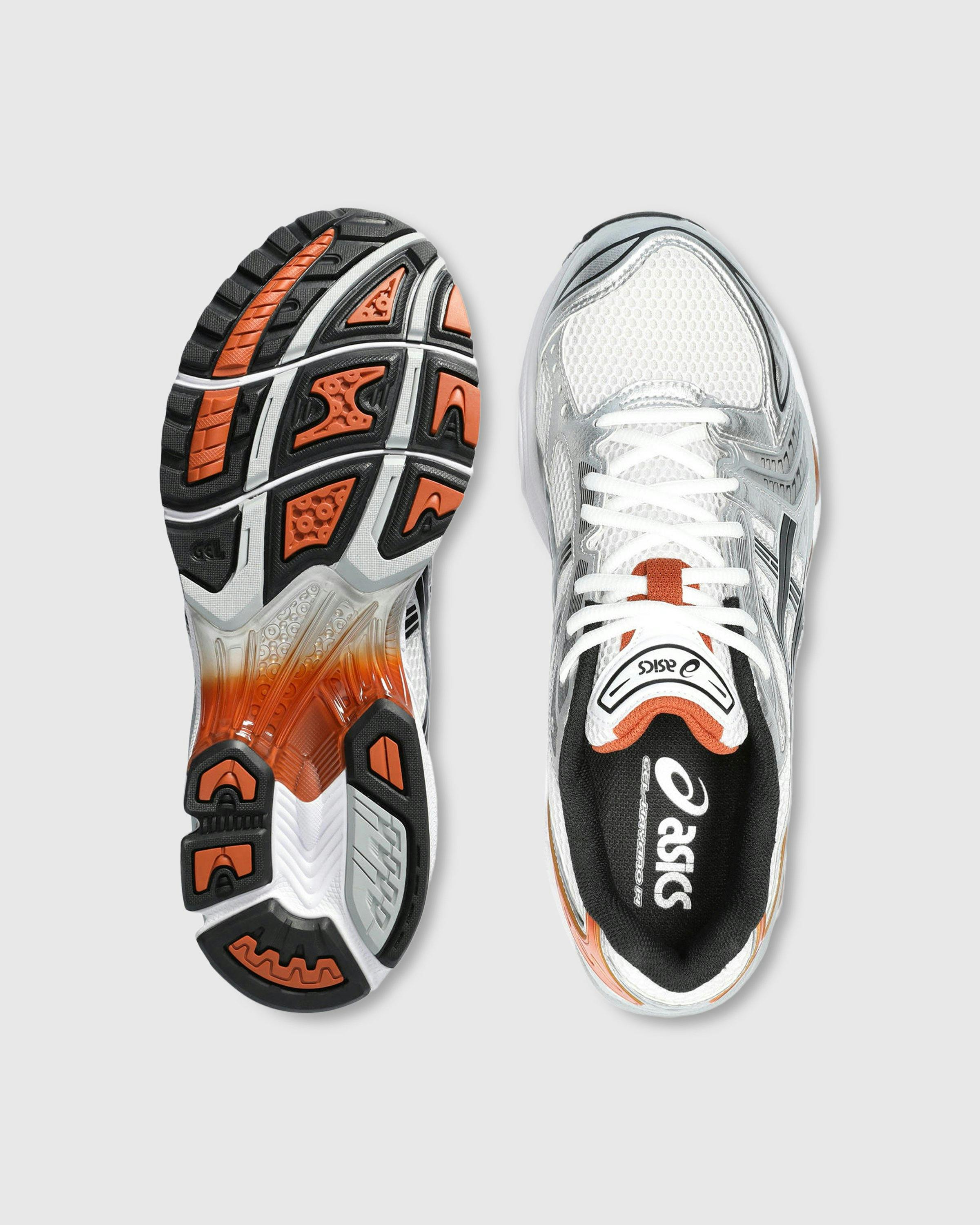 asics - GEL-KAYANO 14 WHITE/PIQUANT ORANGE - Footwear - White - Image 6