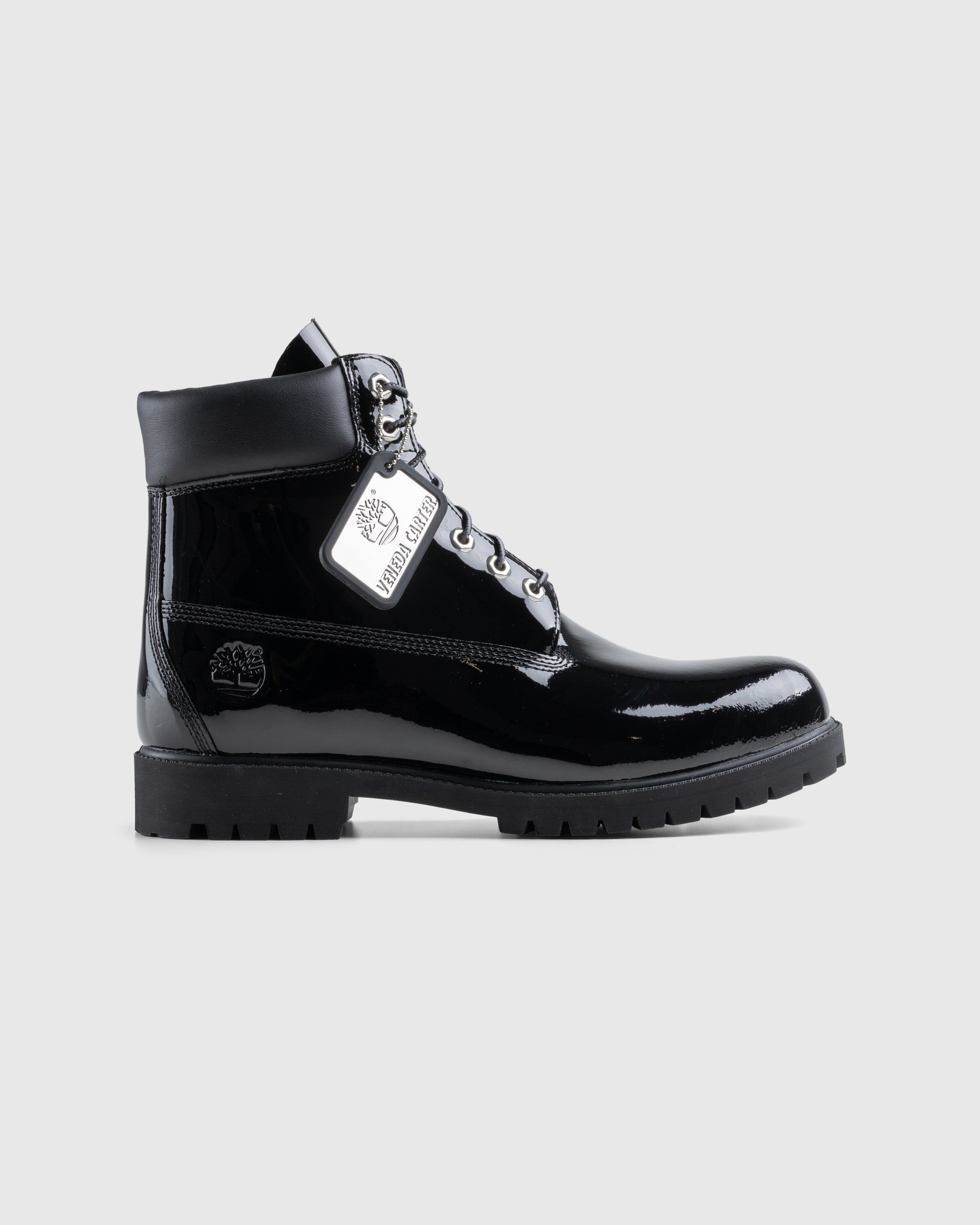 Veneda Carter x Timberland - Timberland Heritage 6 INCH LACE UP WATERPROOF BOOT BLACK PATENT LEATHER - Footwear - Black - Image 1