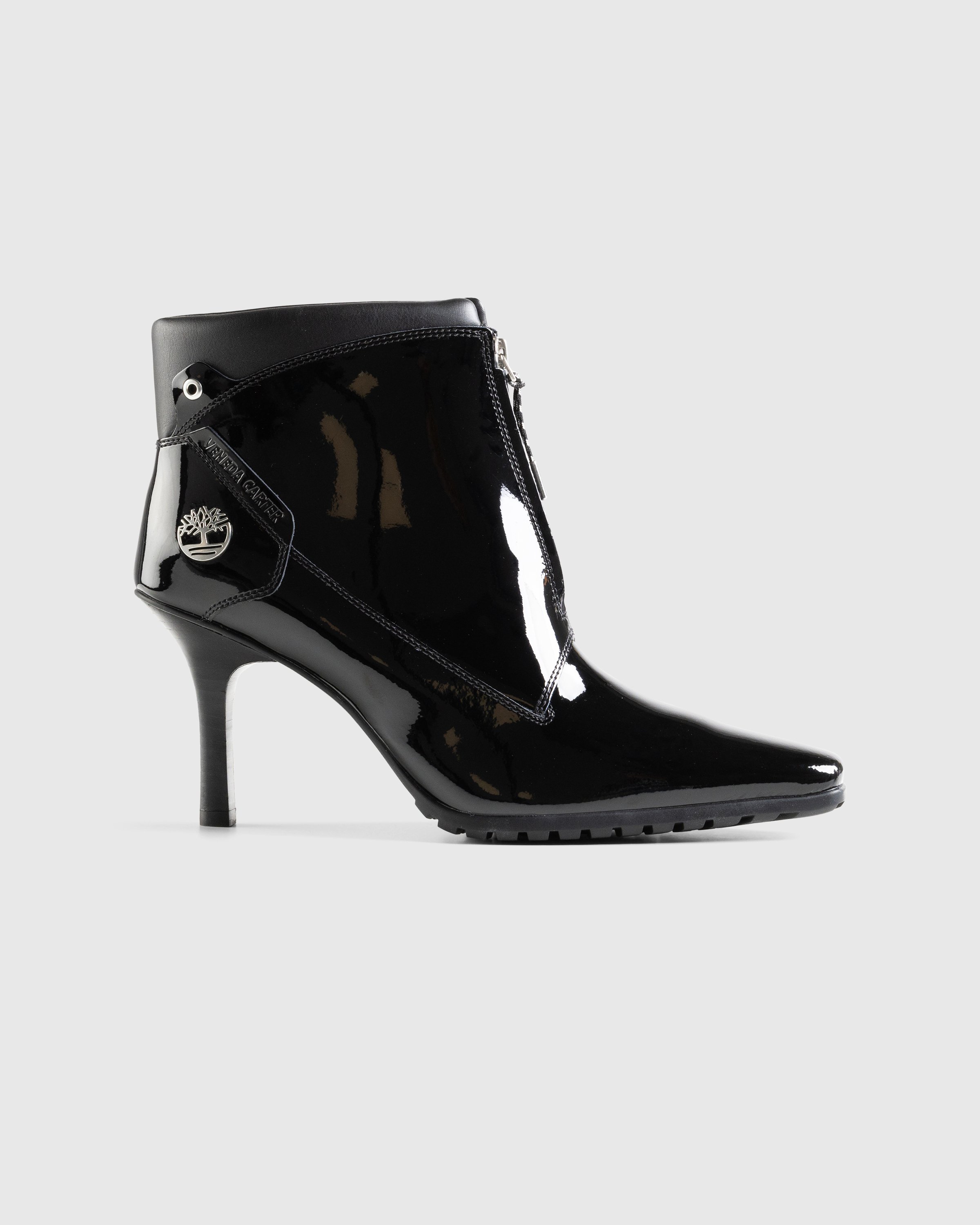 Veneda Carter x Timberland - MID ZIP UP BOOT BLACK PATENT LEATHER - Footwear - Black - Image 1
