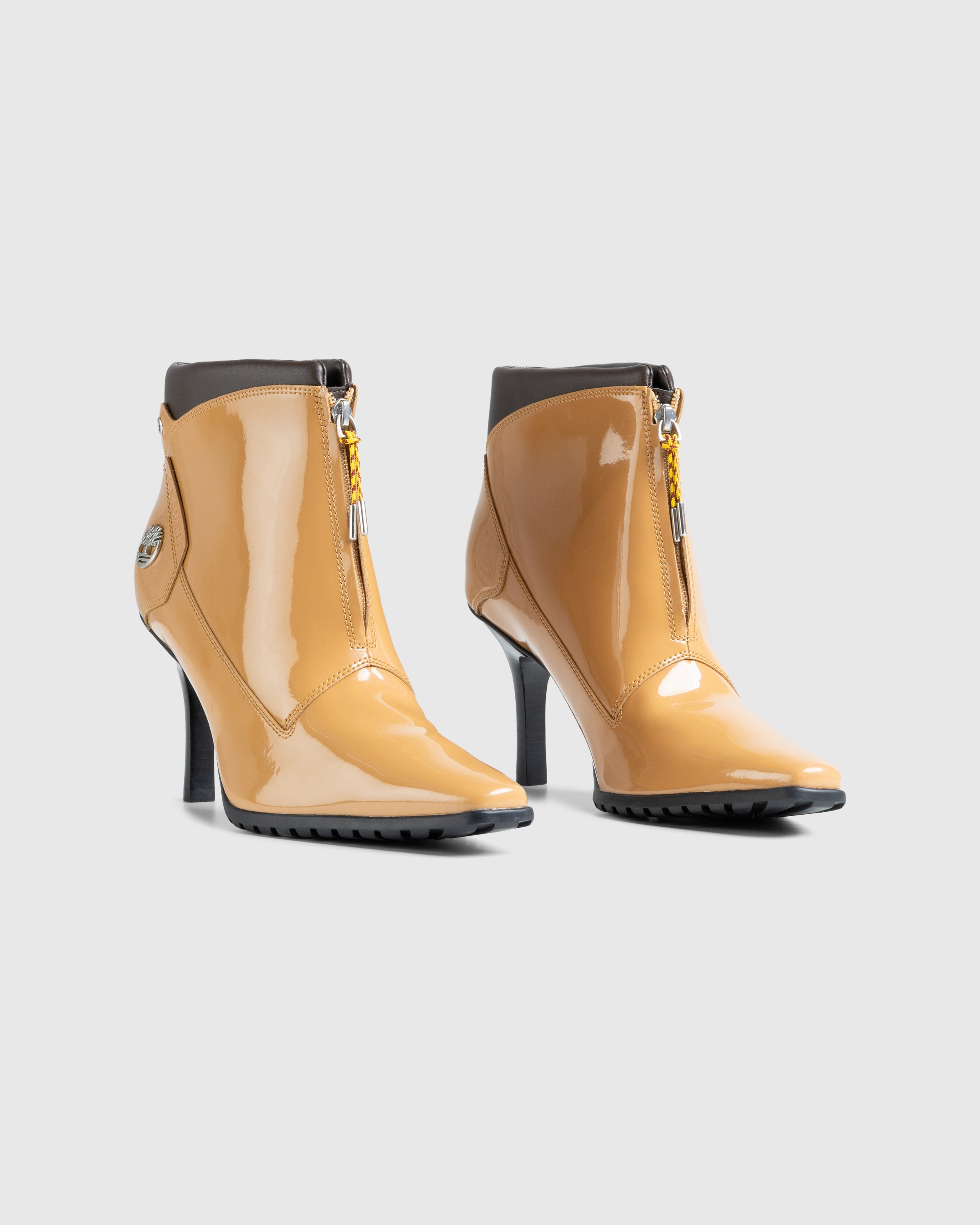 Veneda Carter x Timberland - MID ZIP UP BOOT WHEAT PATENT LEATHER - Footwear - Brown - Image 3