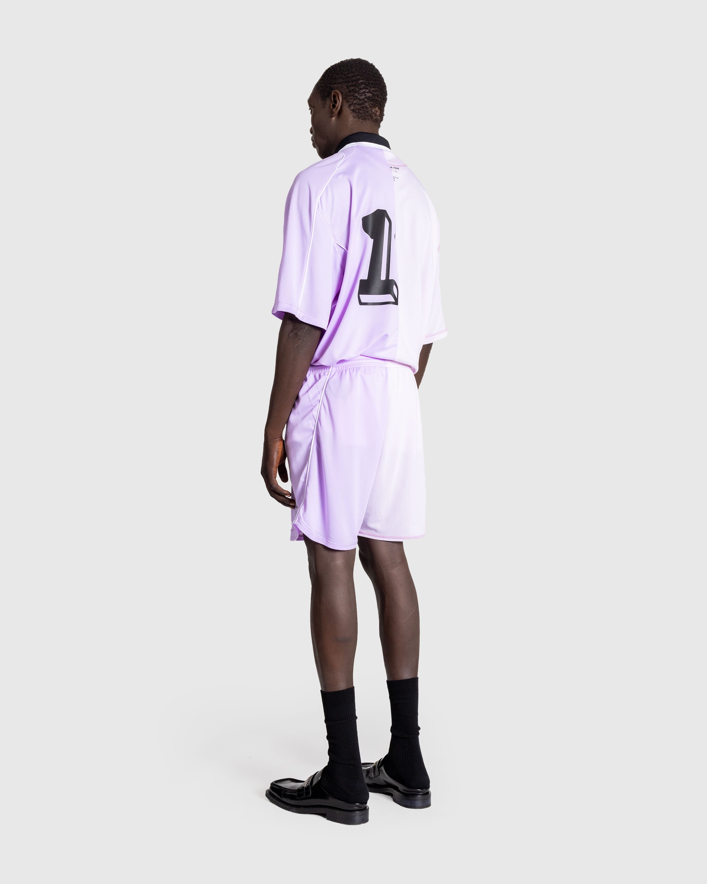 Martine Rose - Half & Half Football Short Lilac - Clothing - Purple - Image 4