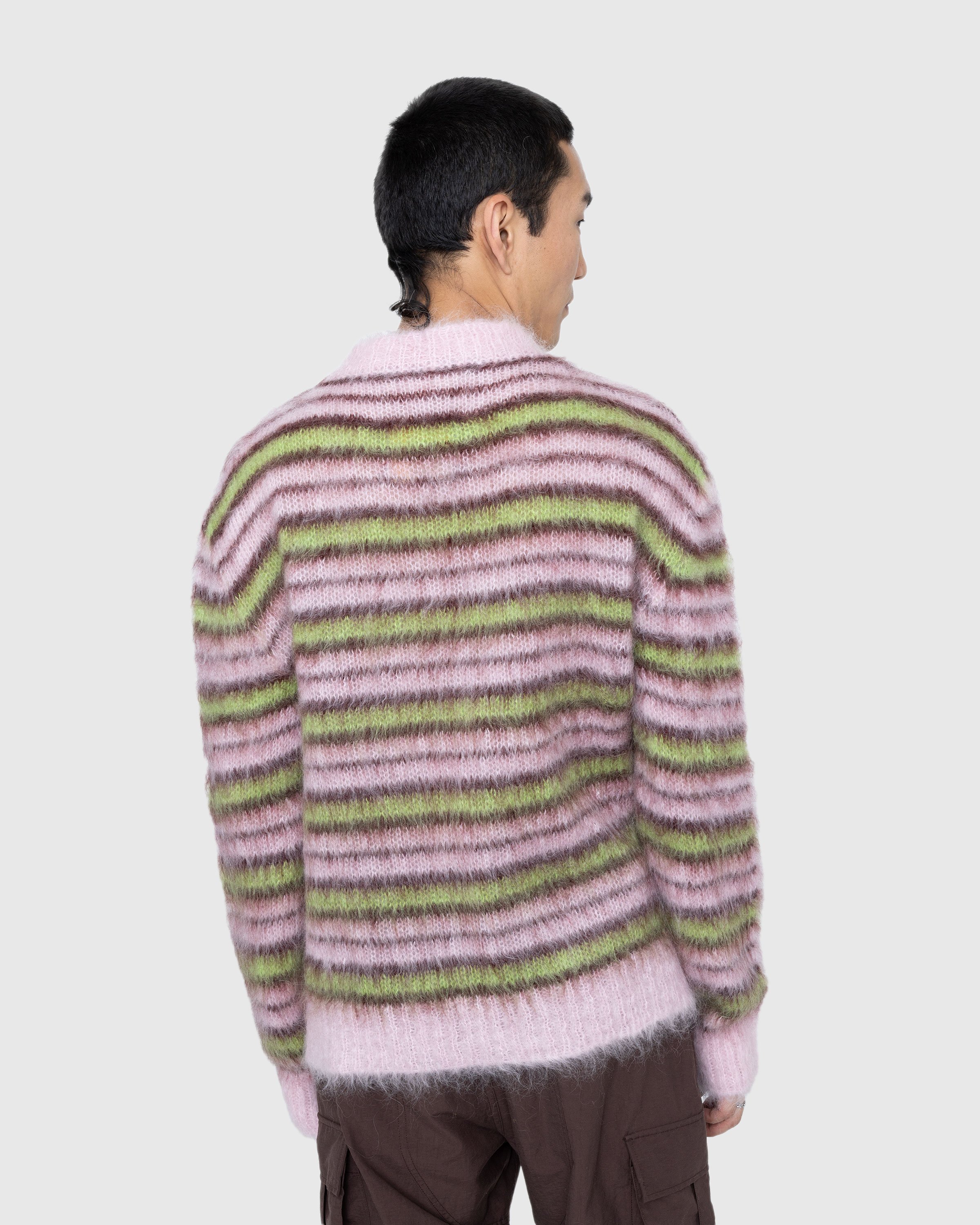 Marni - Striped Mohair Sweater Multi - Clothing - Pink - Image 3