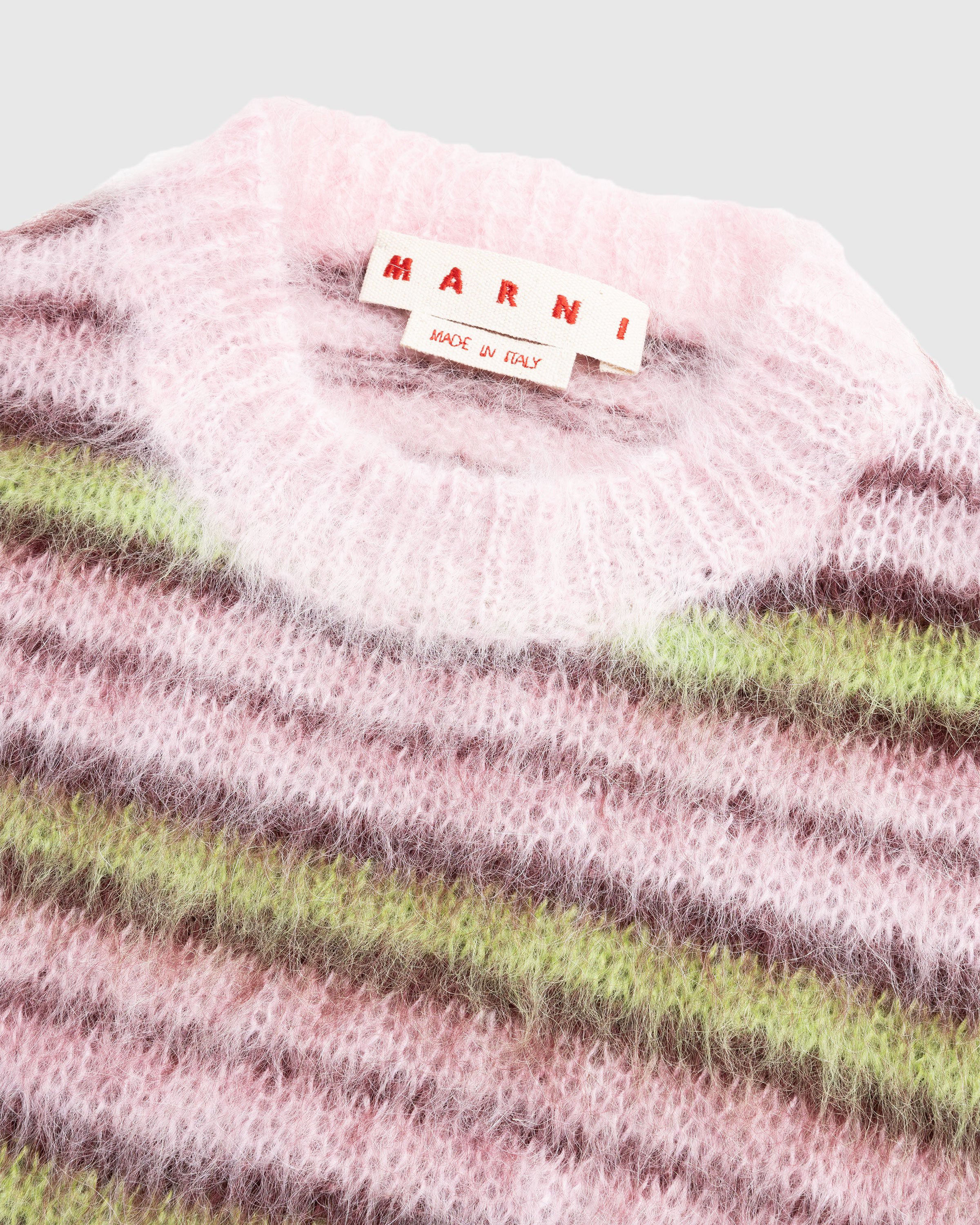 Marni - Striped Mohair Sweater Multi - Clothing - Pink - Image 5
