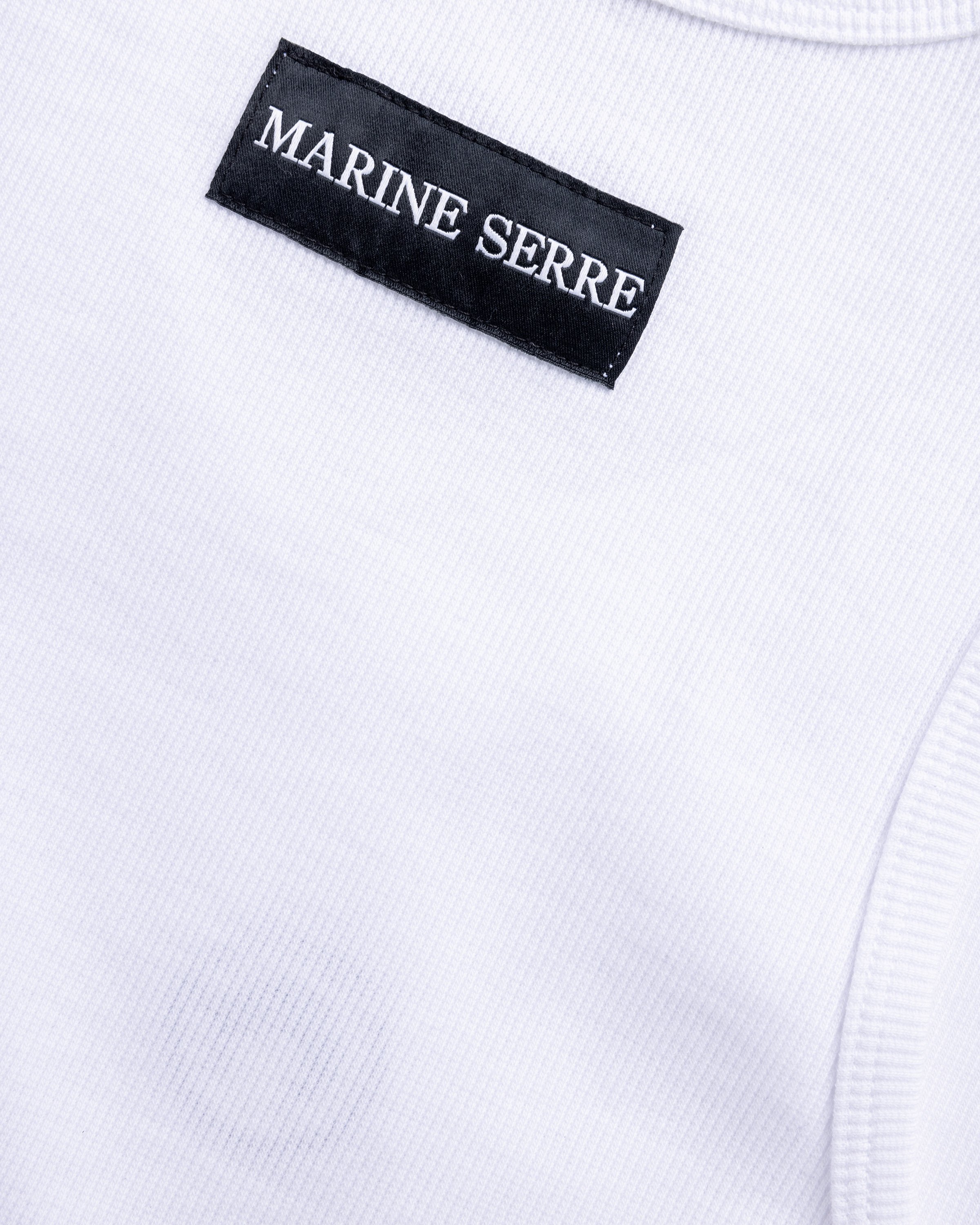 Marine Serre - ORGANIC COTTON RIB 2X2 TANK TOP WH10 WHITE - Clothing - White - Image 6