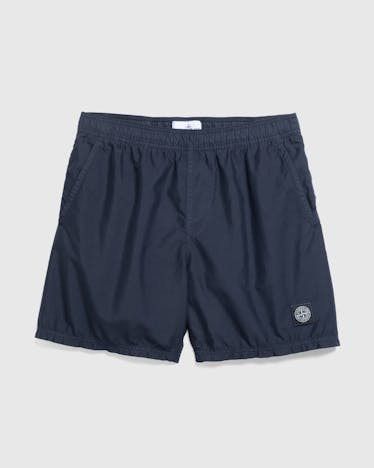 Stone Island Boys Compass Logo Swim Shorts in Green