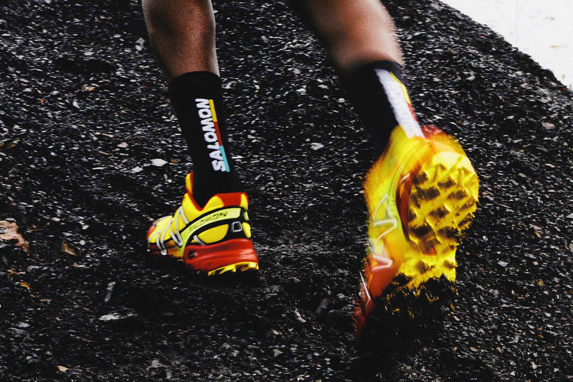 Salomon's Speedcross 3 sneaker in sulphur yellow