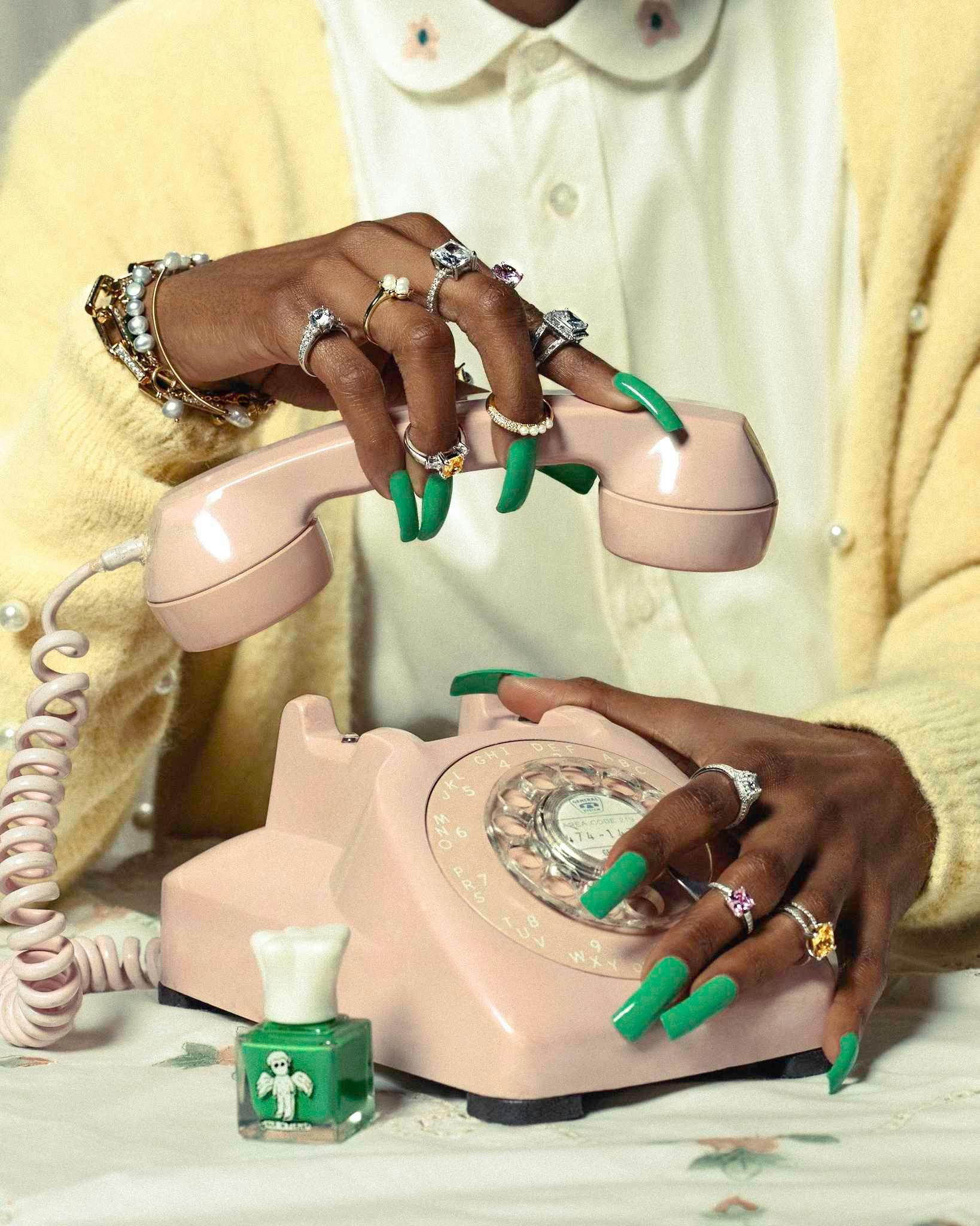 Tyler the Creator and Pharrell's green nail polish collab