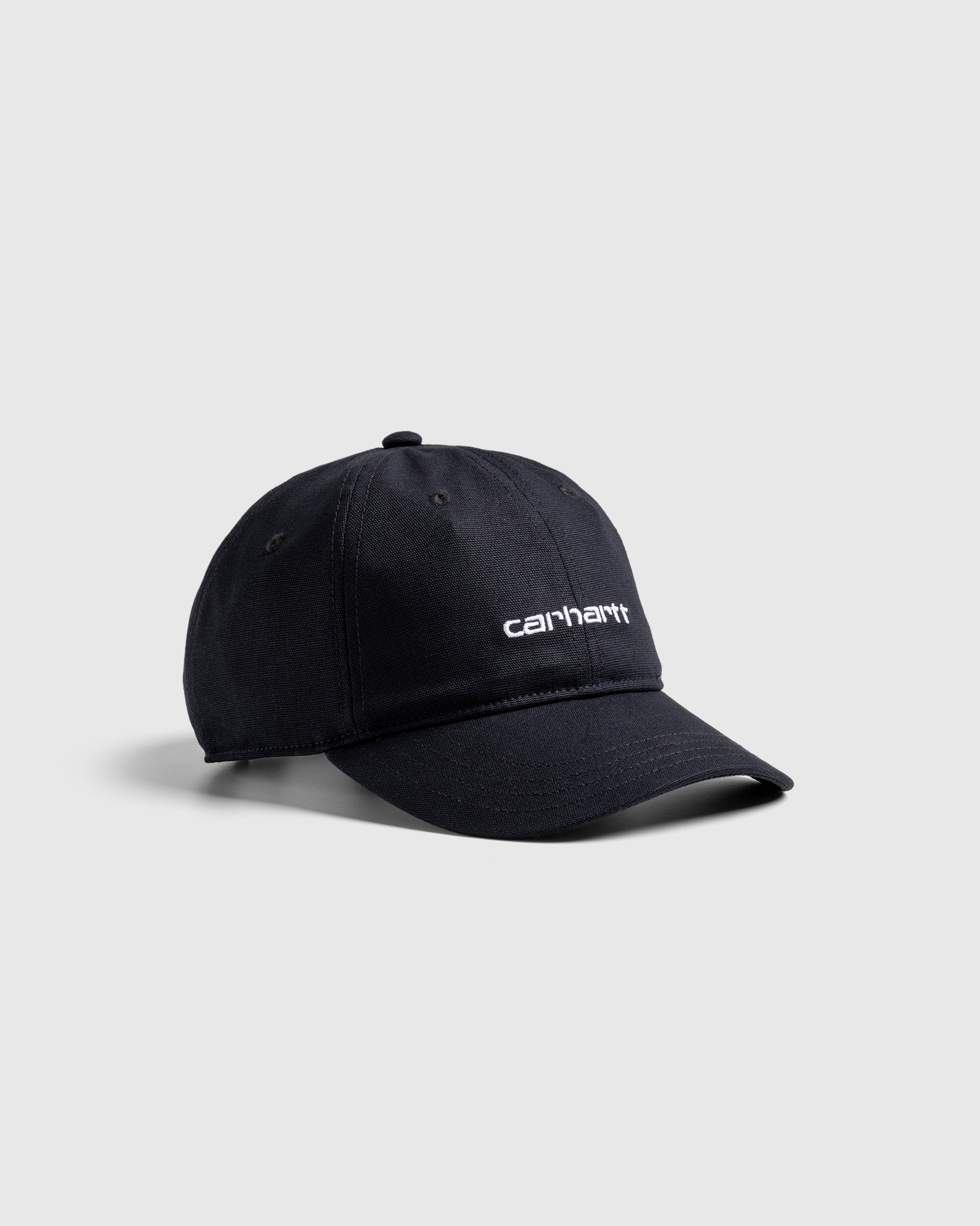 Carhartt WIP - Canvas Script Cap Black / White - Accessories - Black - Image 1