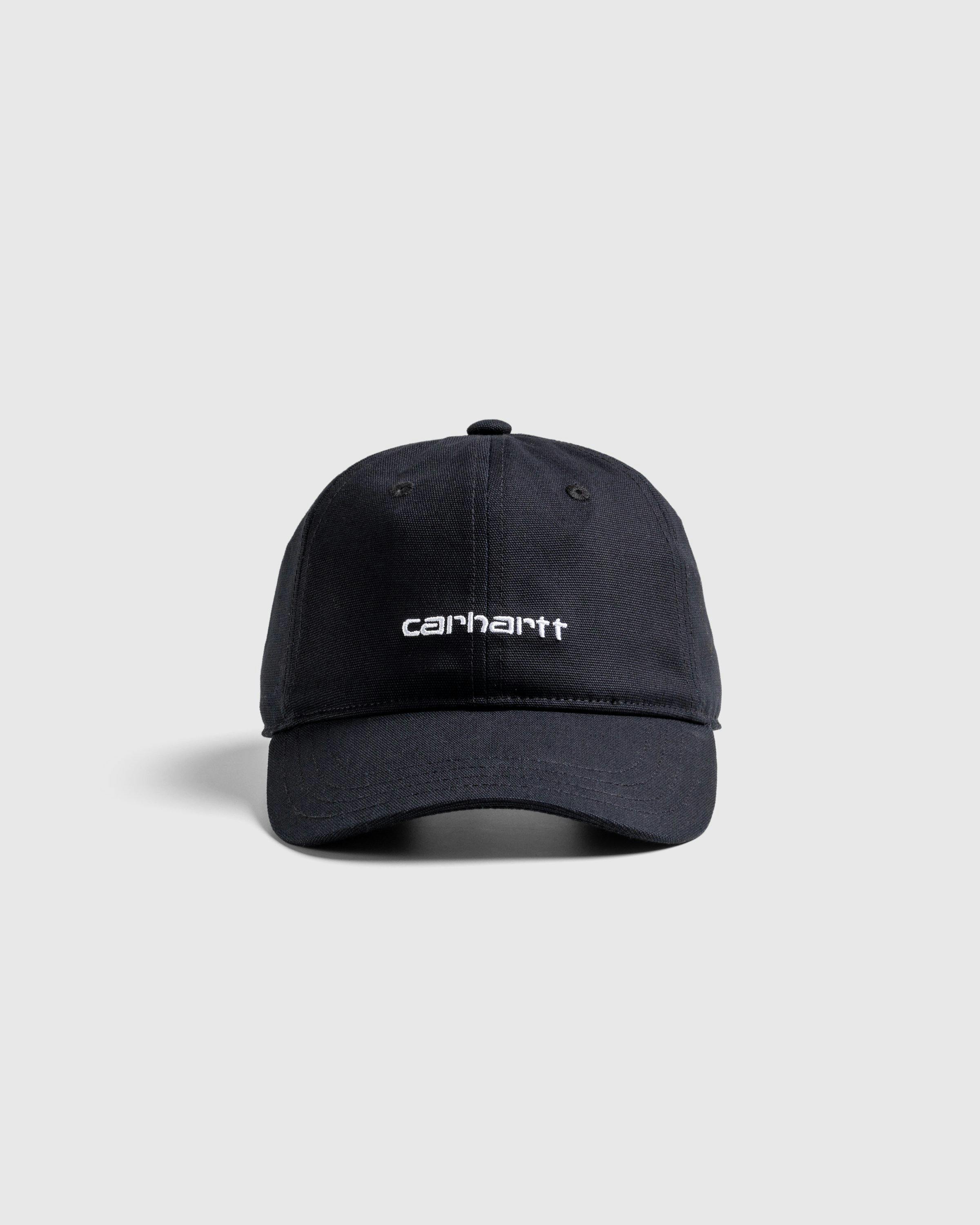 Carhartt WIP - Canvas Script Cap Black / White - Accessories - Black - Image 2