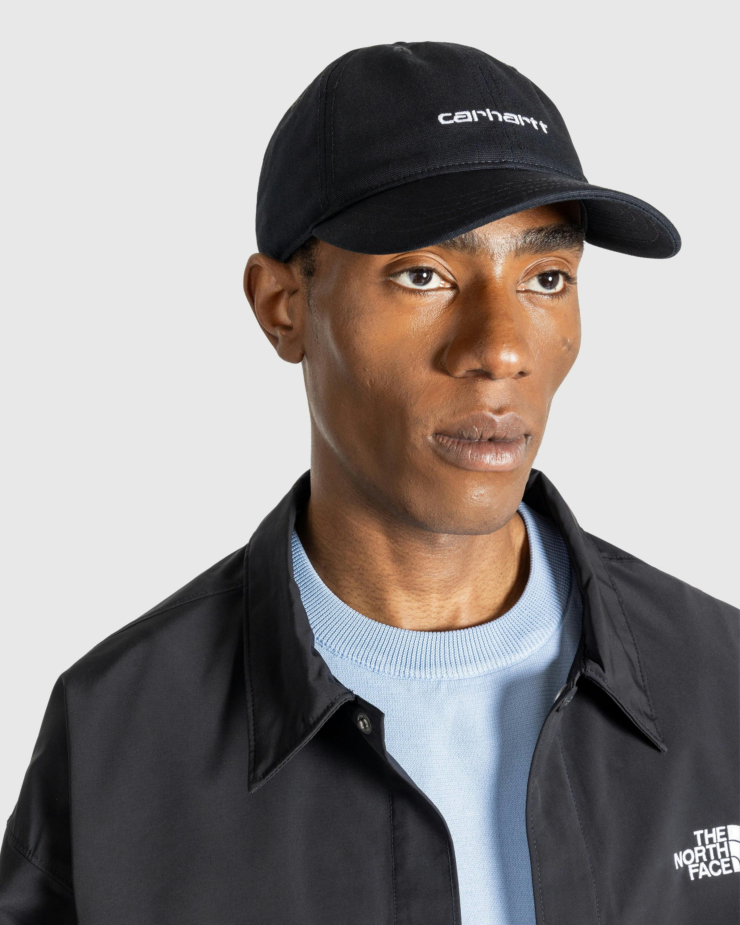 Carhartt WIP - Canvas Script Cap Black / White - Accessories - Black - Image 4