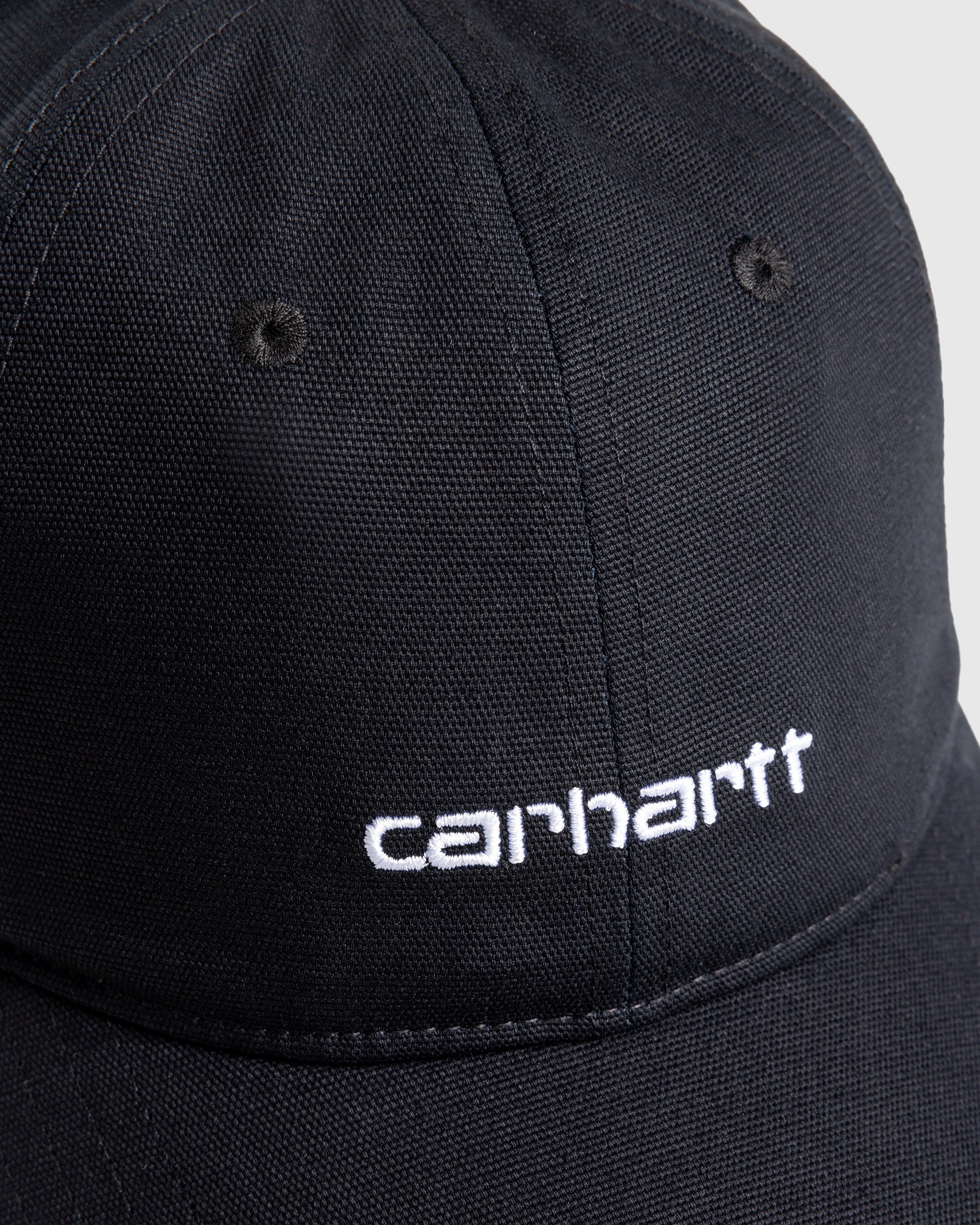 Carhartt WIP - Canvas Script Cap Black / White - Accessories - Black - Image 5