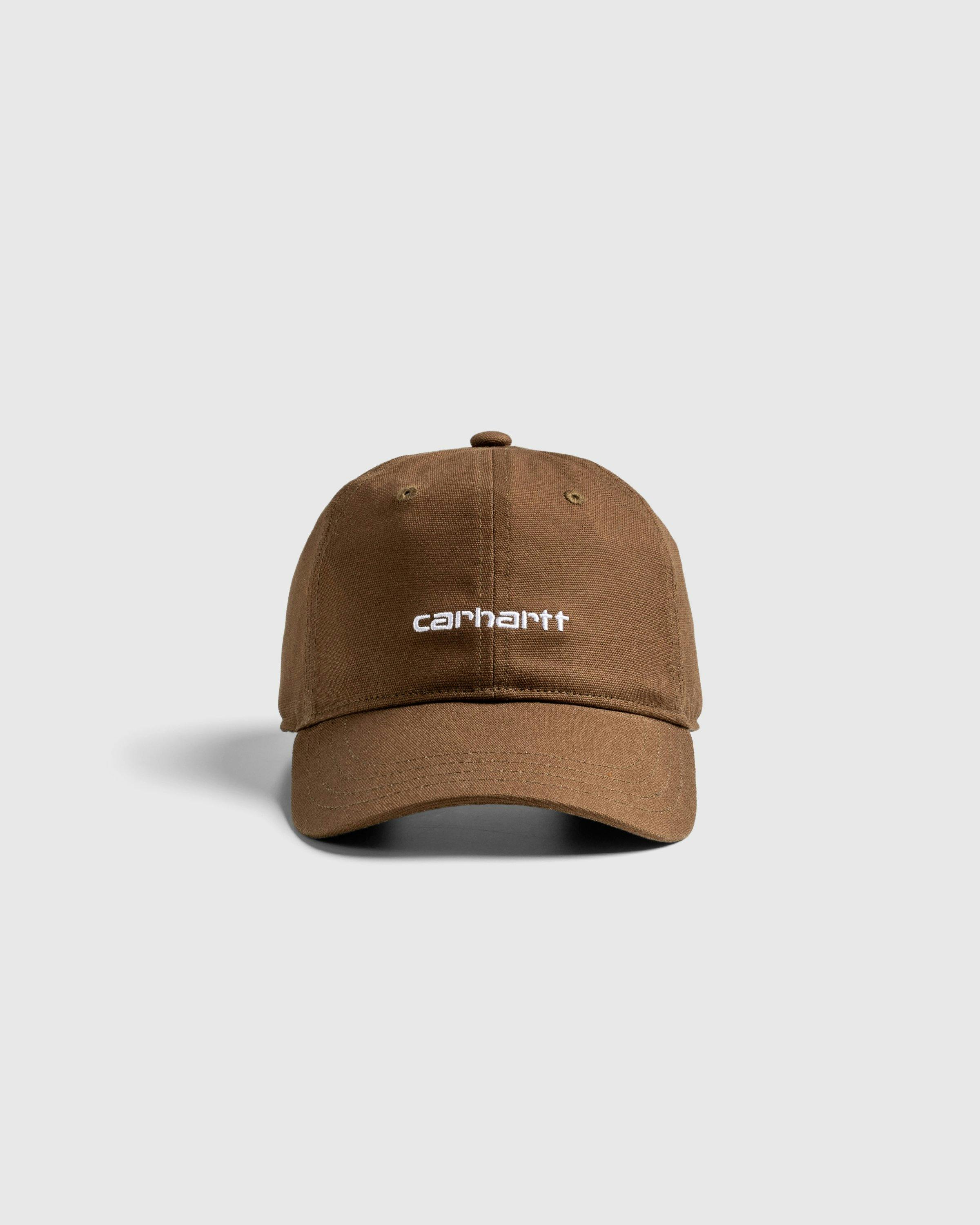 Carhartt WIP - Canvas Script Cap Lumber / White - Accessories - Brown - Image 2