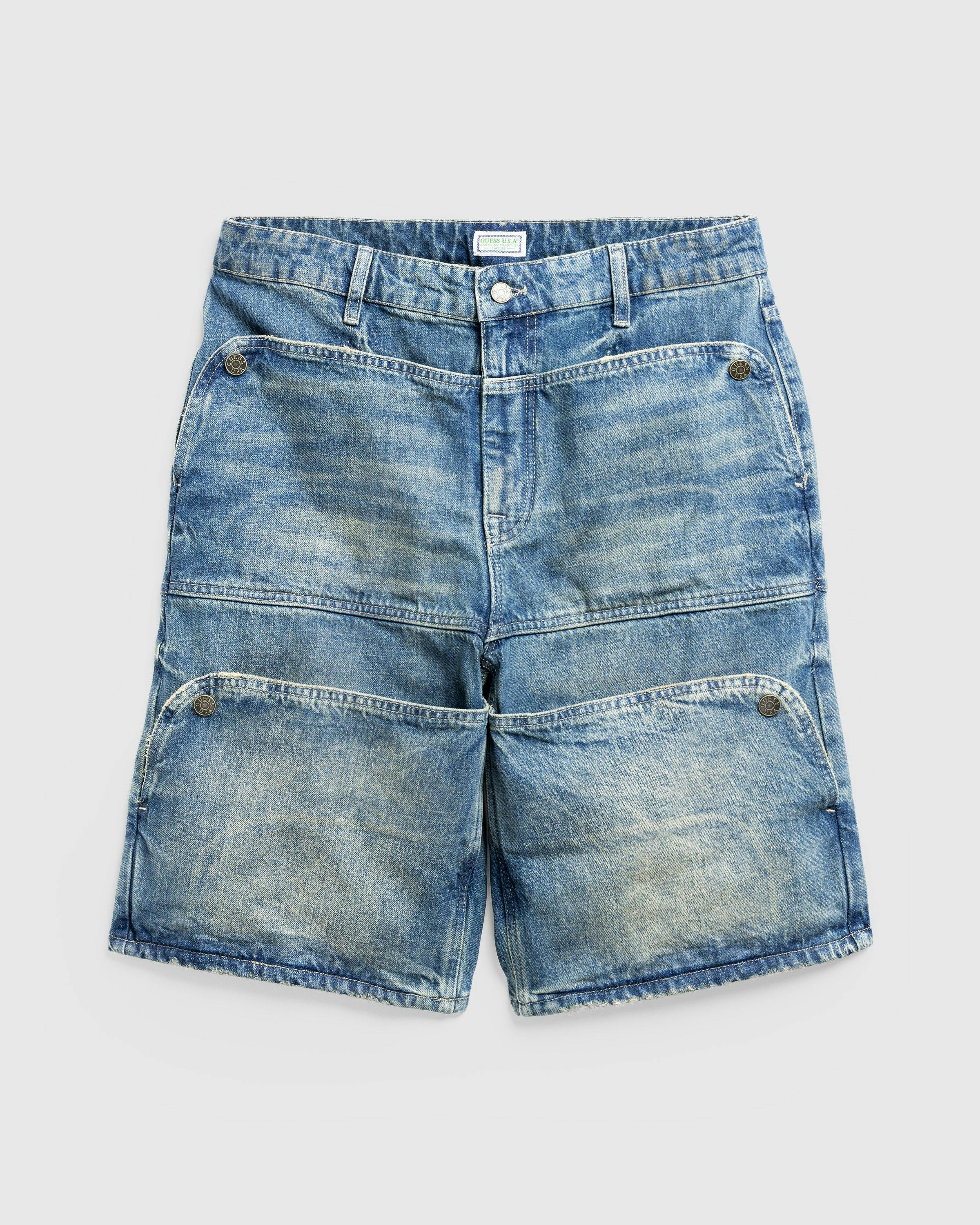 Guess USA - Gusa Utility Short Gusa Used Indigo Was - Clothing - Blue - Image 1