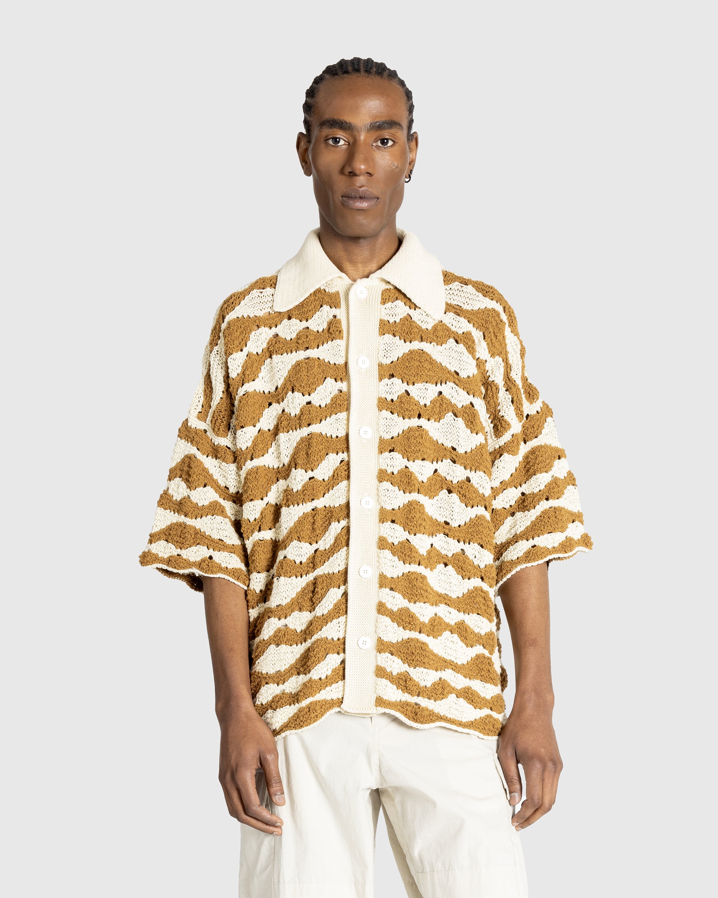 Bonsai - Knit Shirt Raffia, Brown - Clothing - Brown - Image 2