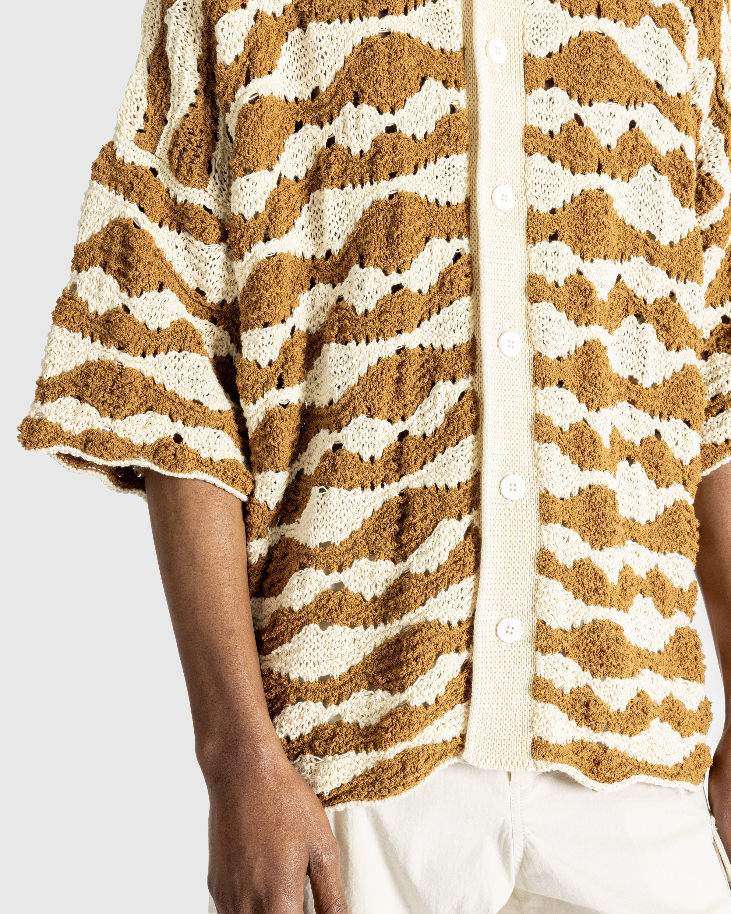 Bonsai - Knit Shirt Raffia, Brown - Clothing - Brown - Image 5