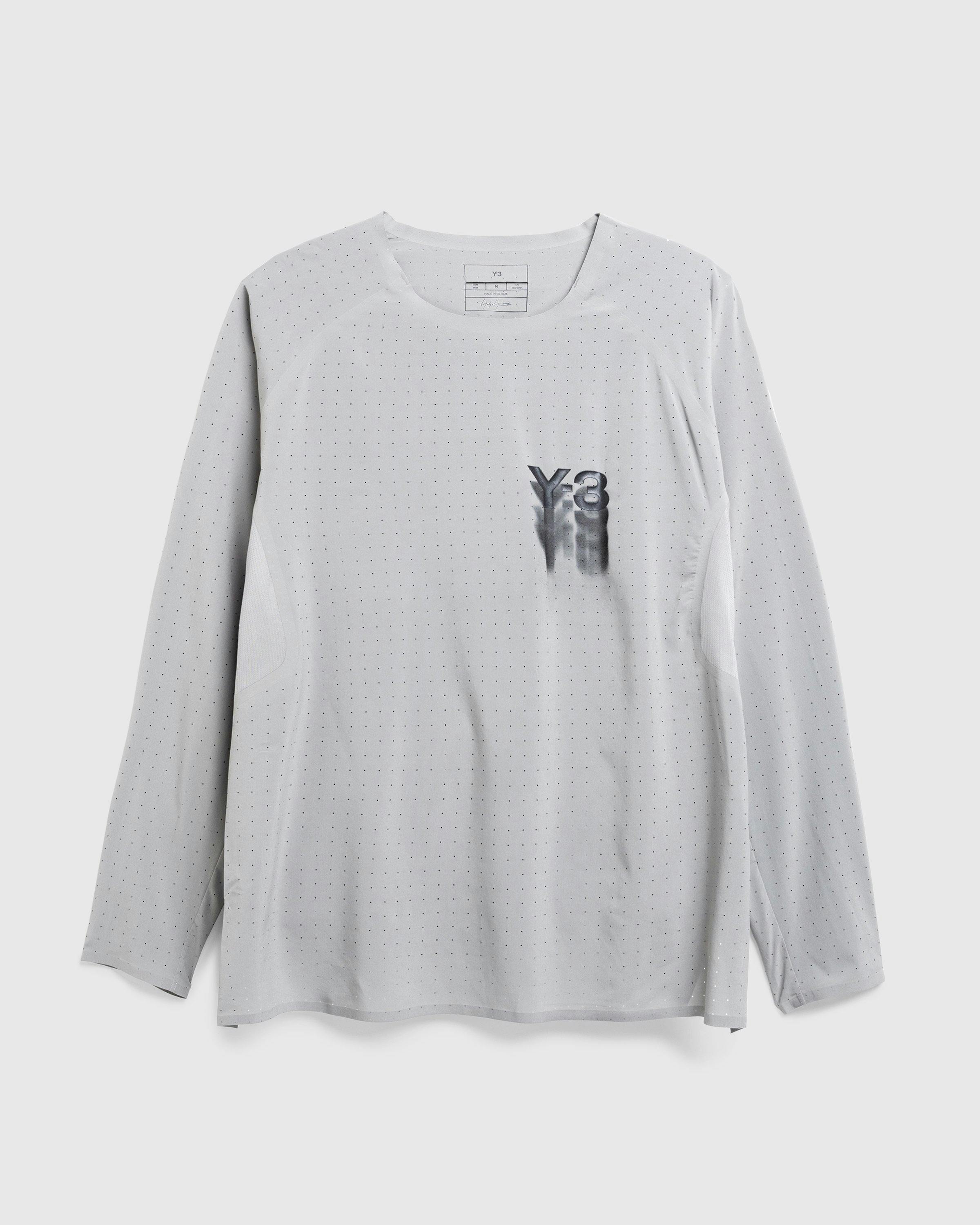 Y-3 - M Run Ls Tee Chsogr - Clothing - Grey - Image 1