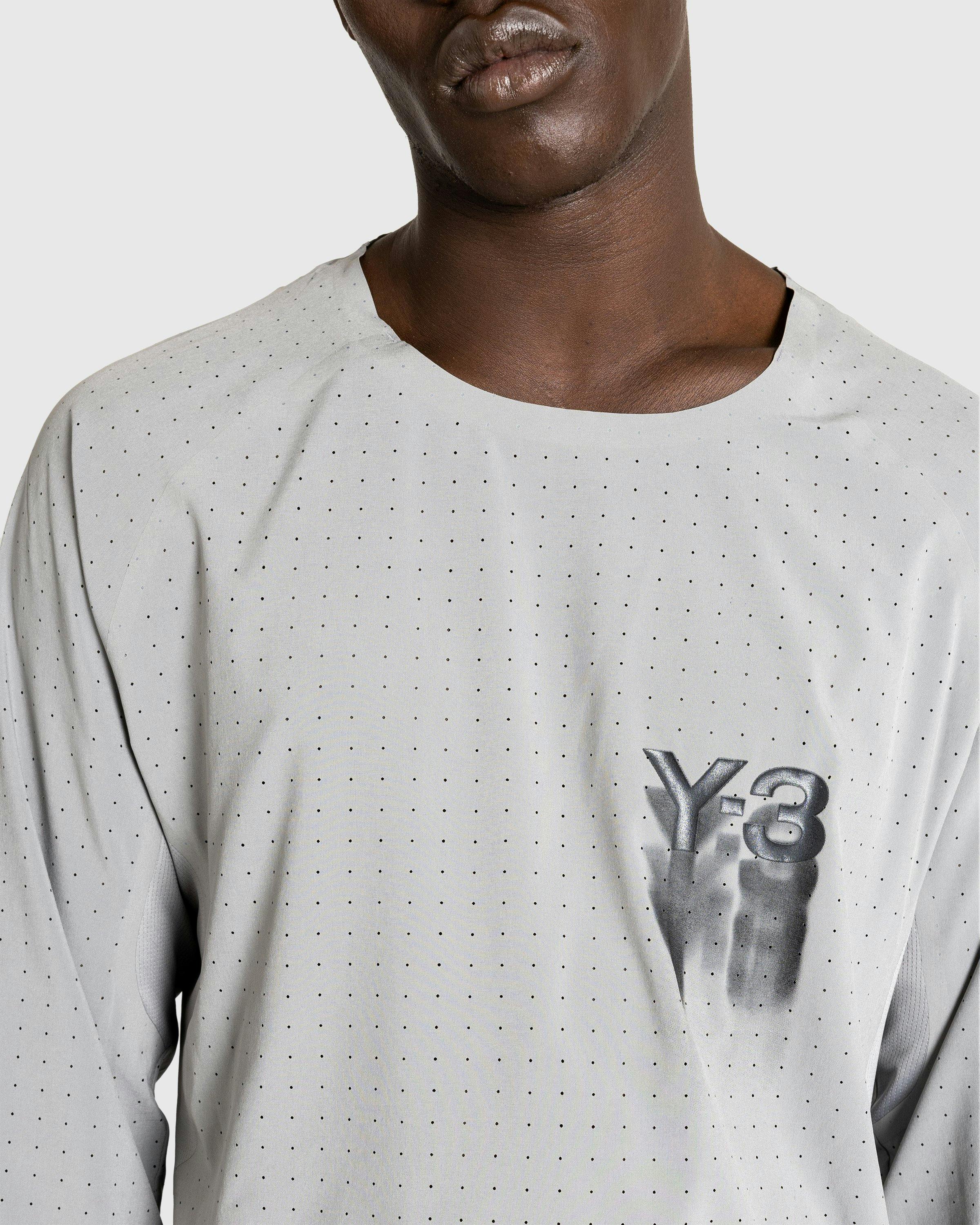 Y-3 - M Run Ls Tee Chsogr - Clothing - Grey - Image 5