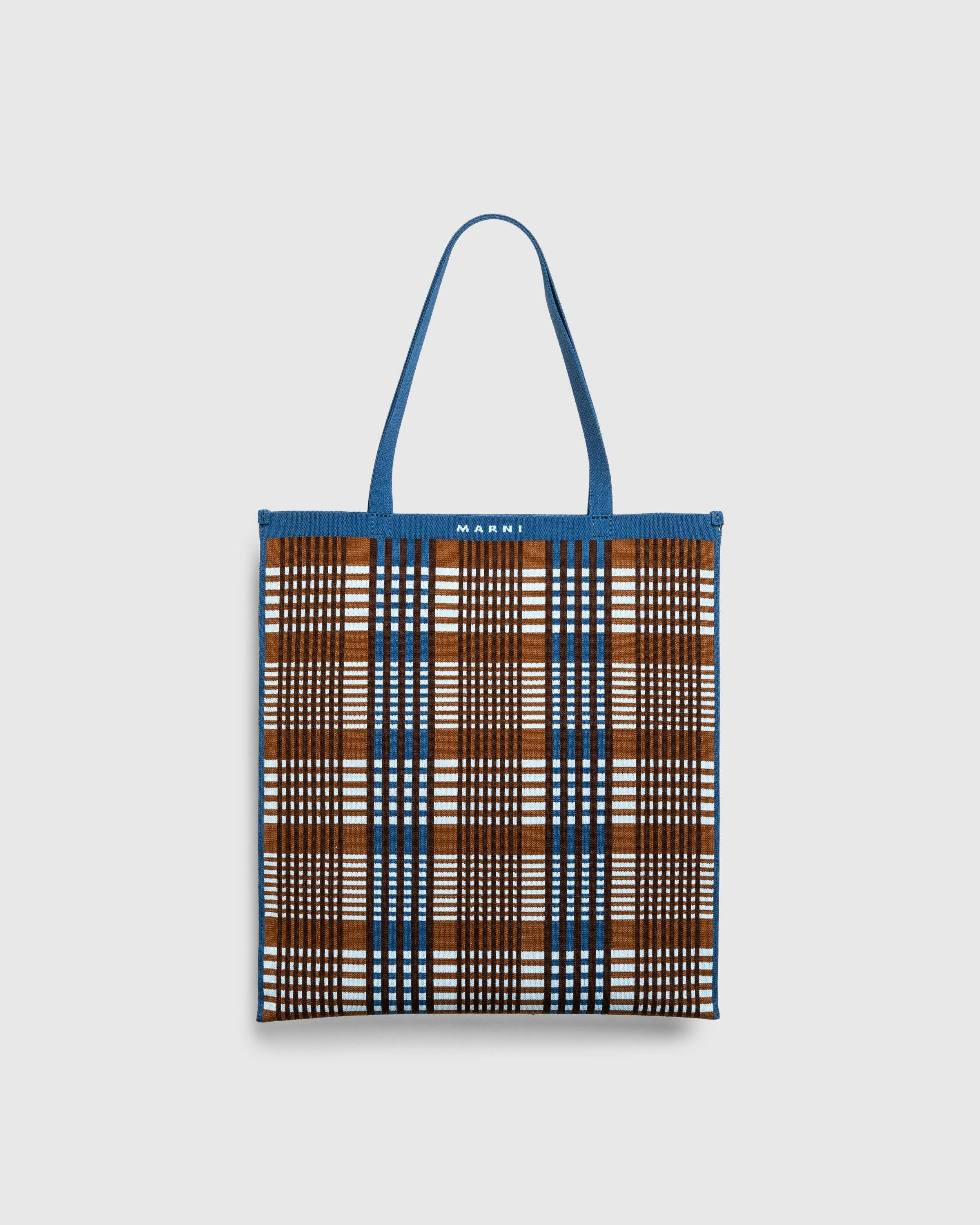 Marni - SHOPPING BAG LIGHT BLUE/RUST - Accessories - Multi - Image 1