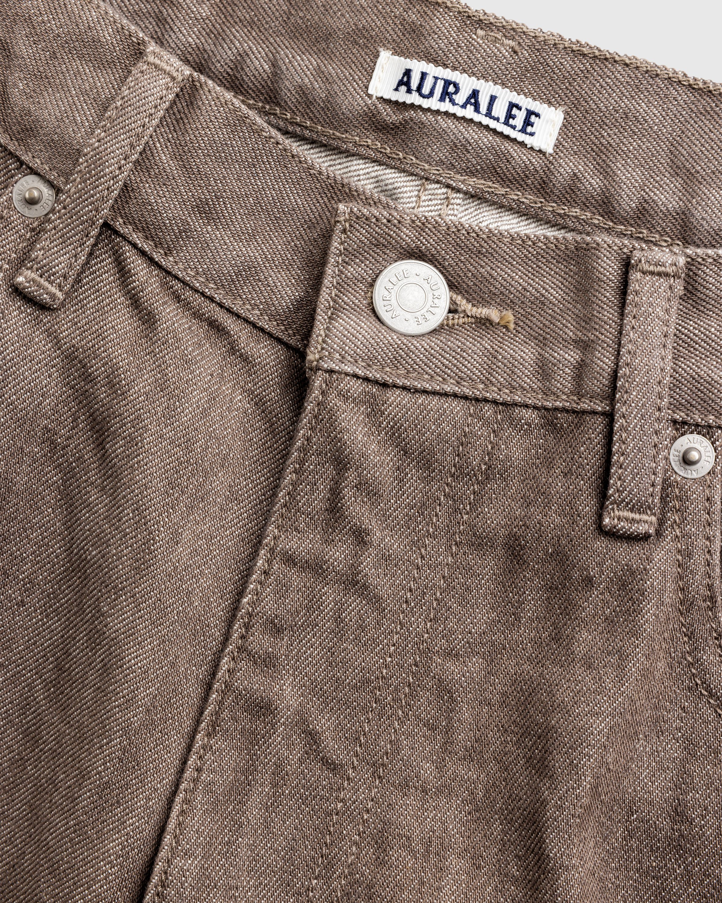 Auralee - Hard Twist Denim 5P Pants Brown - Clothing - Brown - Image 6