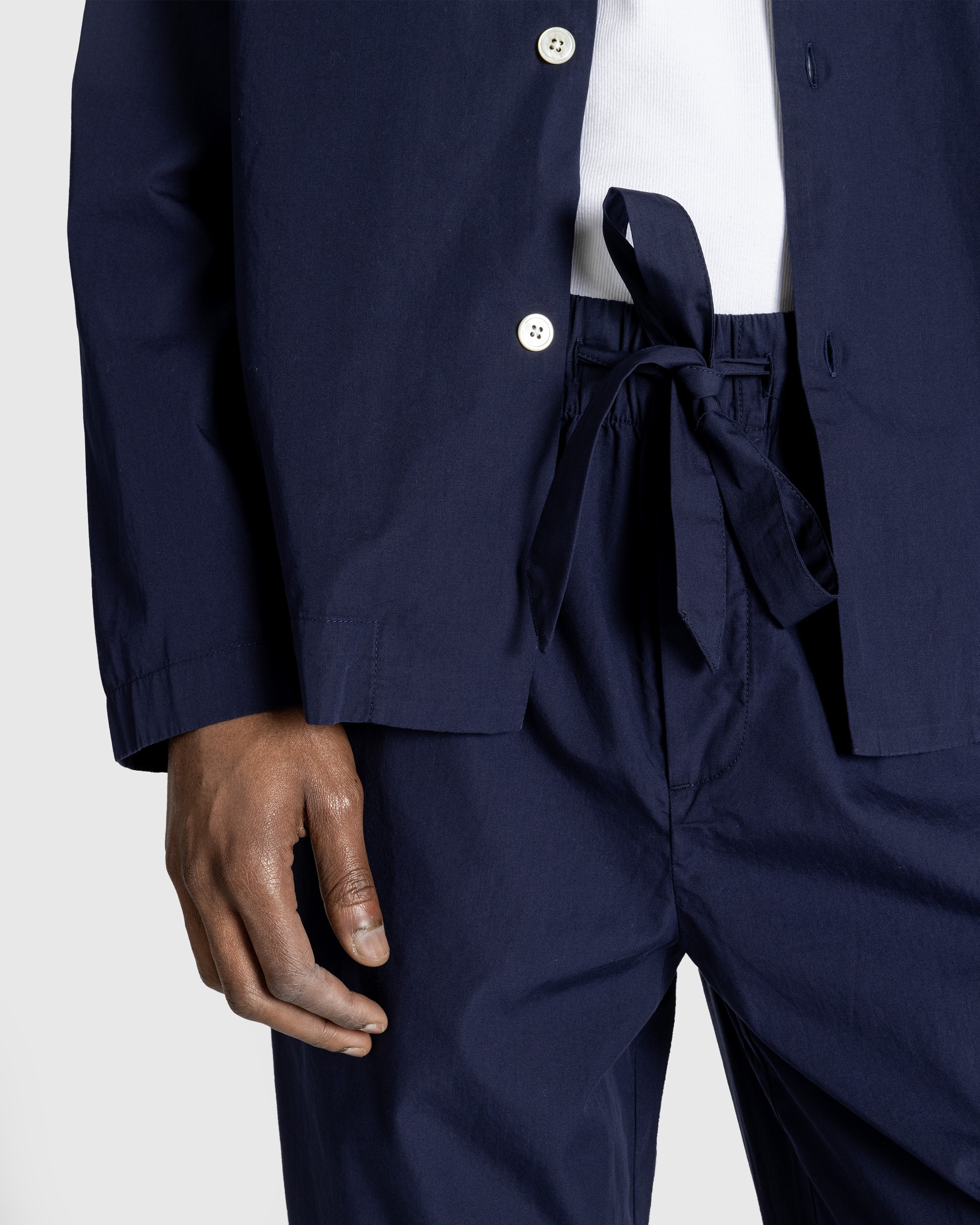 Tekla - Cotton Poplin - Pyjamas Pants True Navy - Clothing - Blue - Image 5