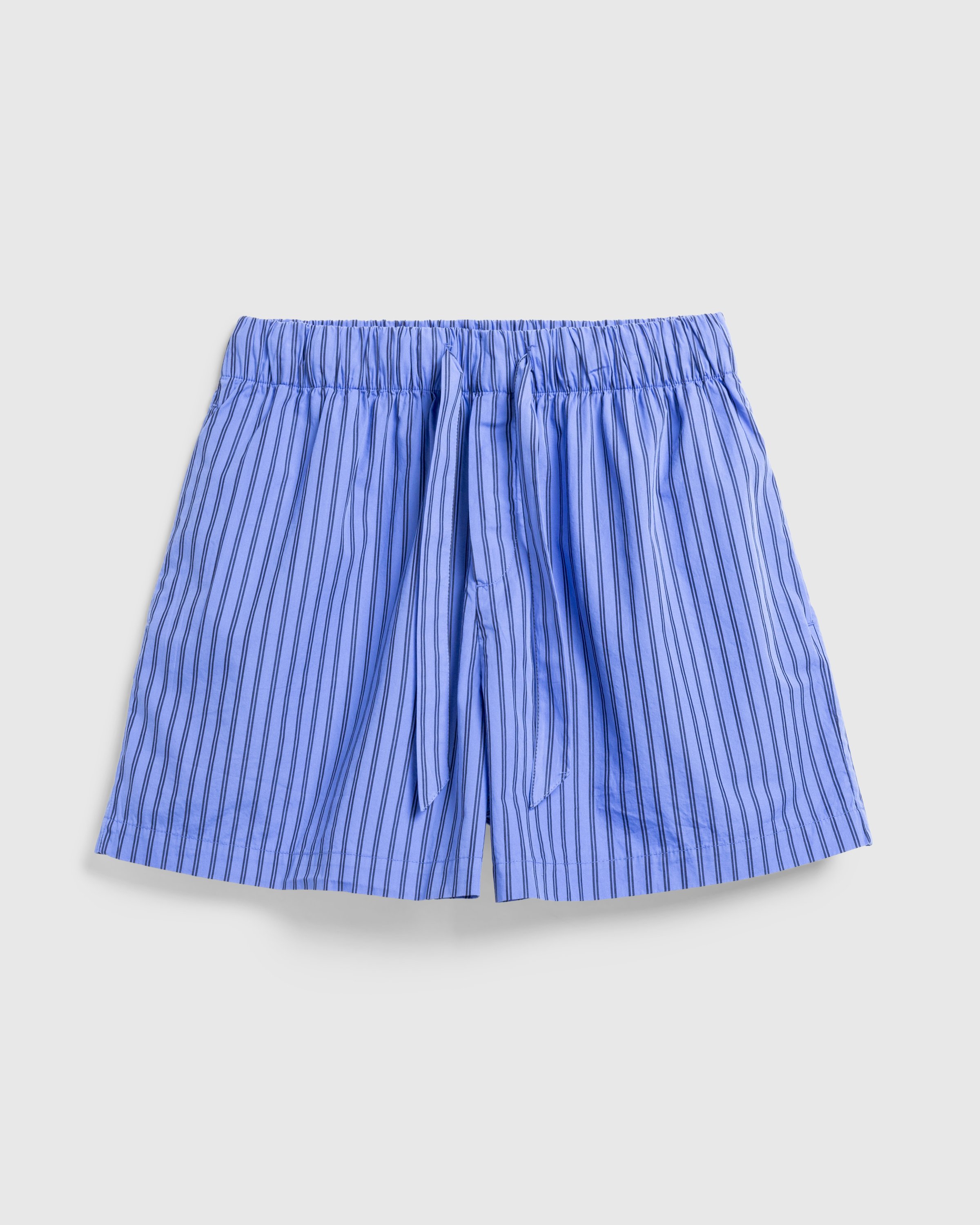 Tekla - Cotton Poplin - Pyjamas Shorts Boro Stripes - Clothing - Blue - Image 1