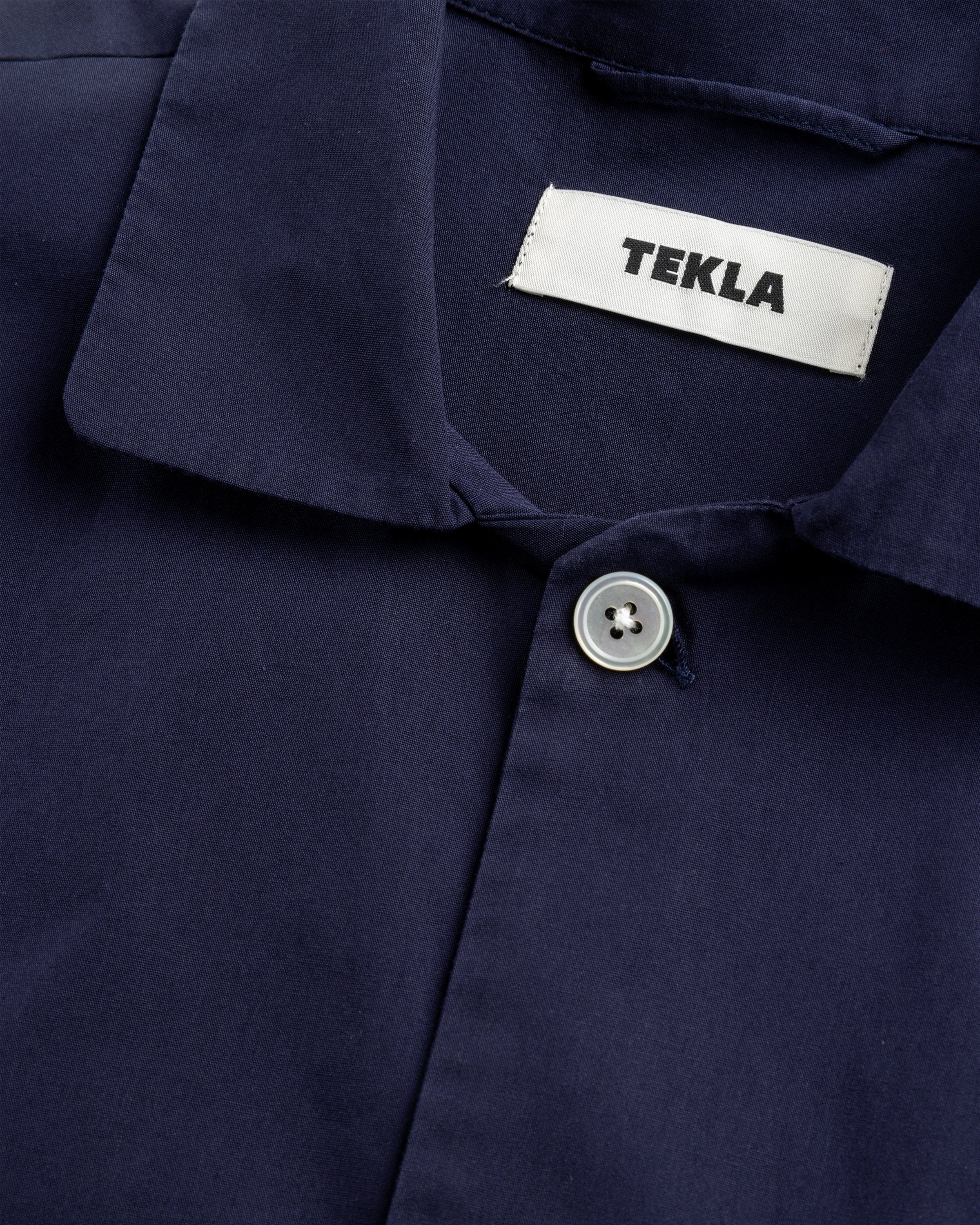 Tekla - Cotton Poplin - Pyjamas Shirt True Navy - Clothing - Blue - Image 6