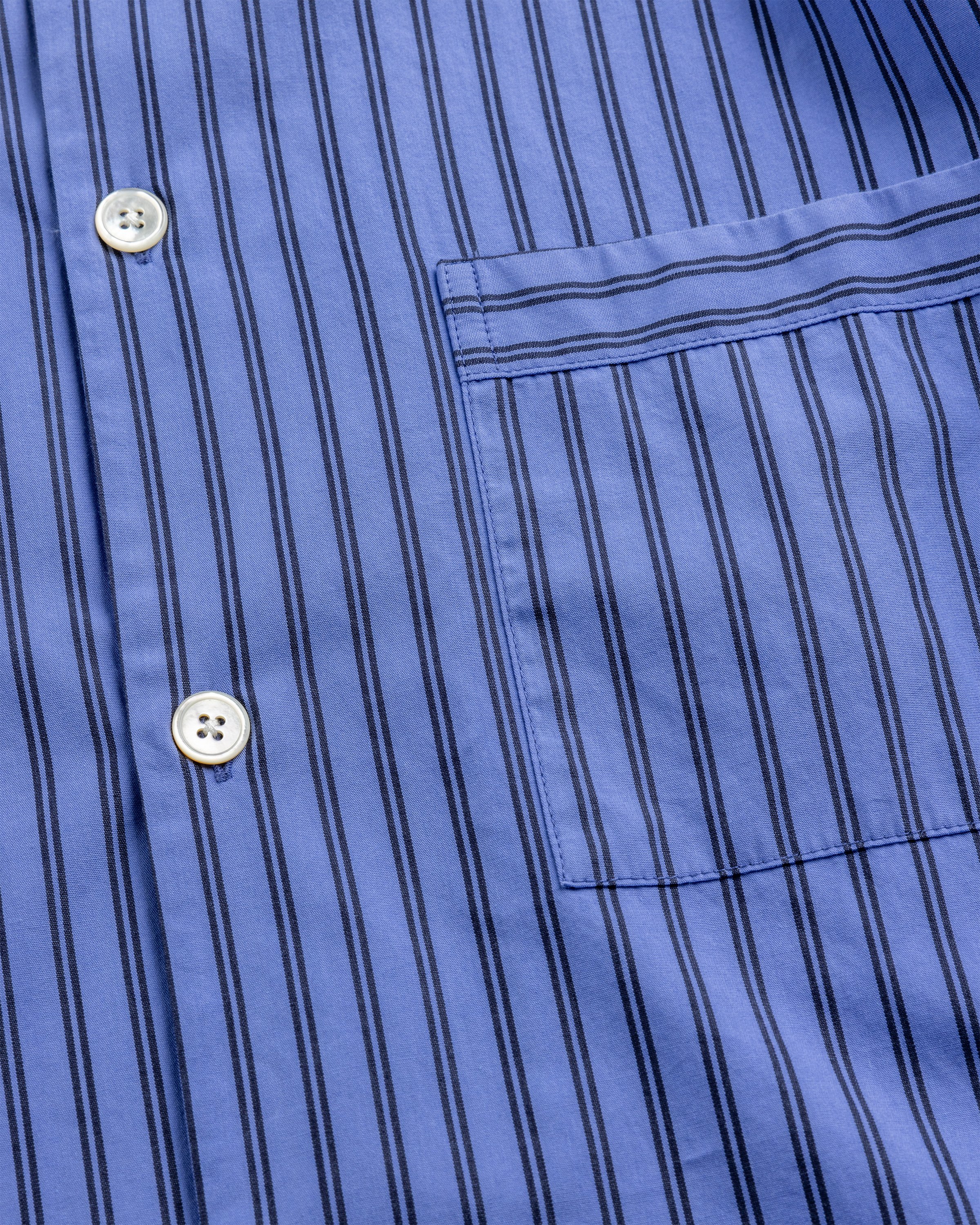 Tekla - Cotton Poplin - Pyjamas Shirt Boro Stripes - Clothing - Blue - Image 7