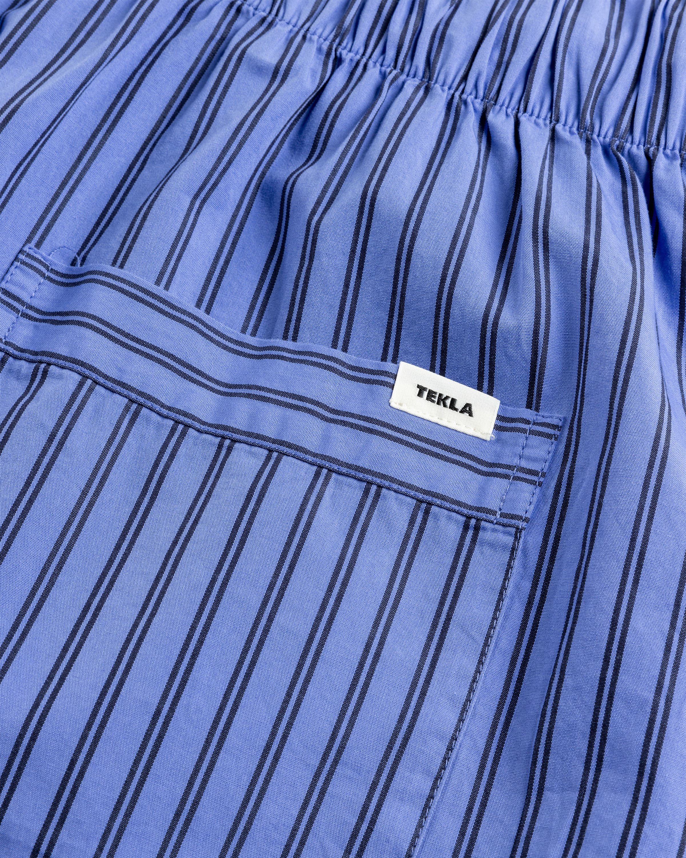 Tekla - Cotton Poplin - Pyjamas Shorts Boro Stripes - Clothing - Blue - Image 7