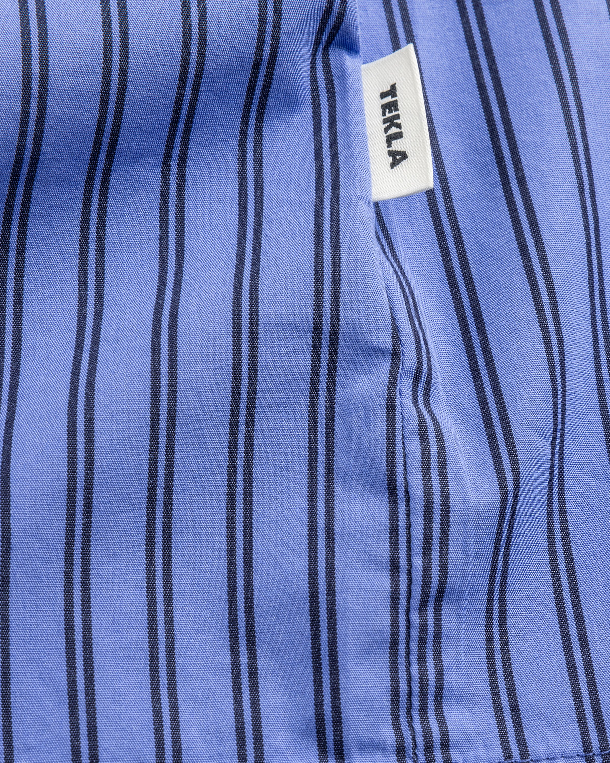 Tekla - Cotton Poplin - Pyjamas Shirt Boro Stripes - Clothing - Blue - Image 8
