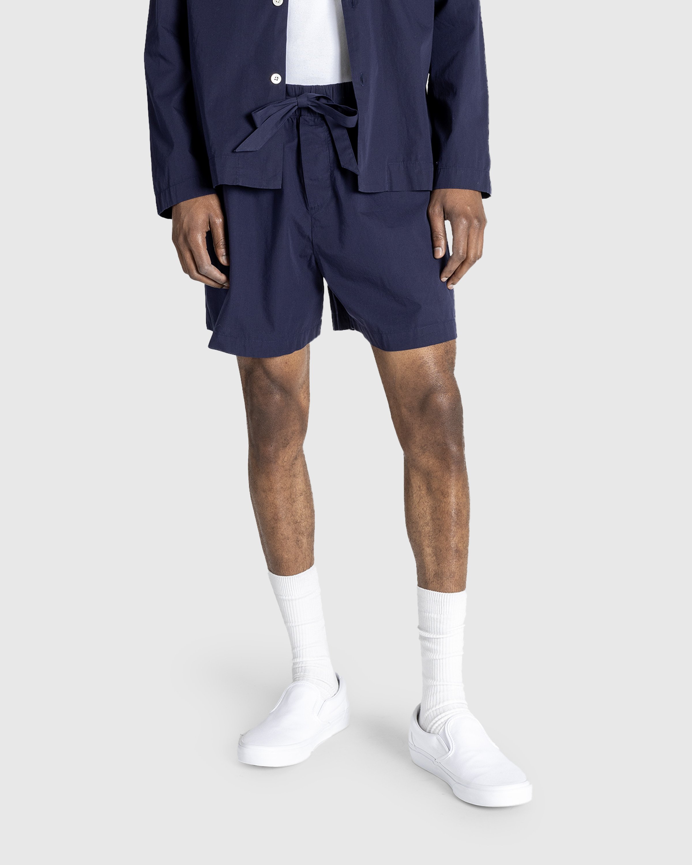 Tekla - Cotton Poplin - Pyjamas Shorts True Navy - Clothing - Blue - Image 2