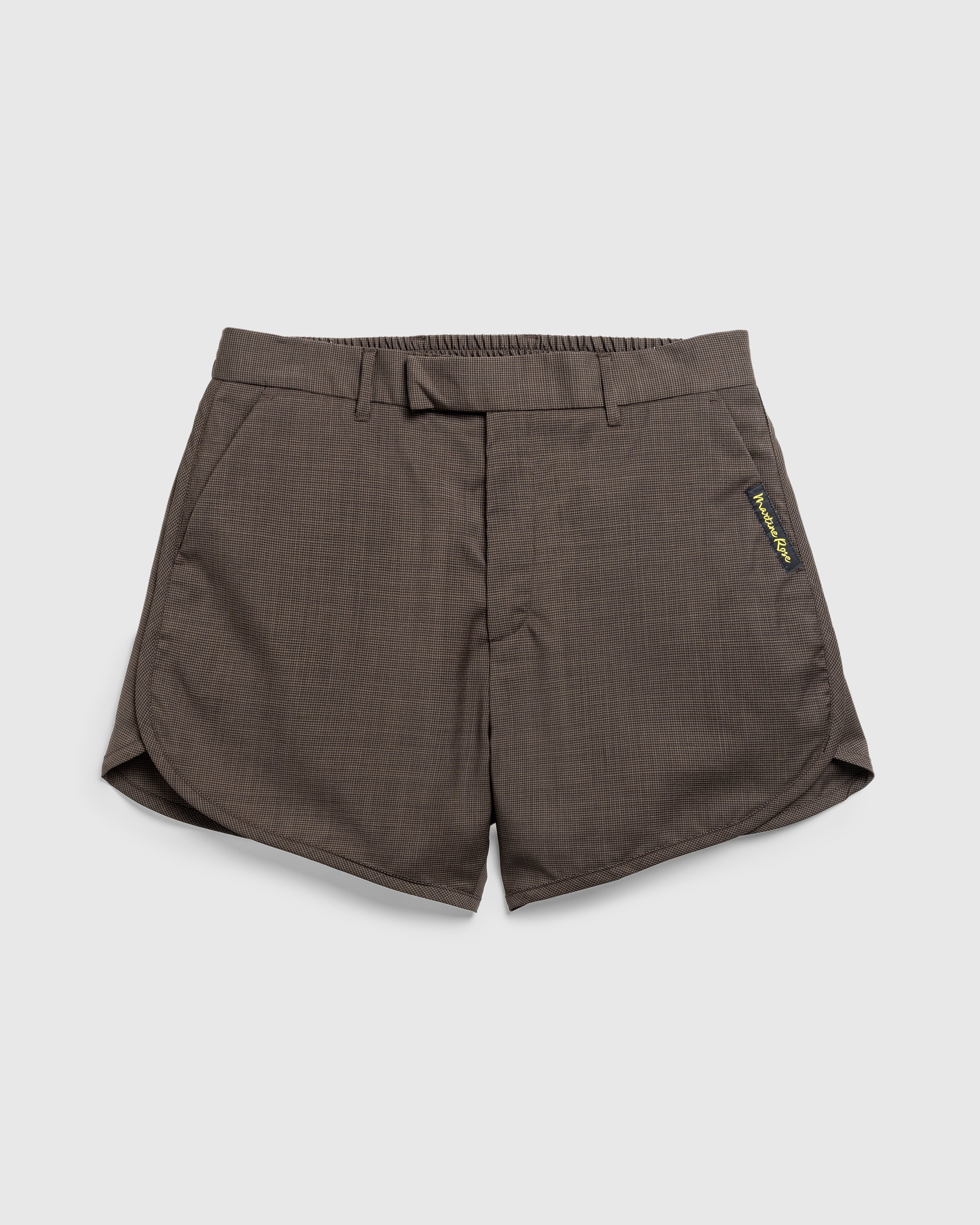 Martine Rose - Tailored Gym Short Brown Houndstooth - Clothing - Brown - Image 1
