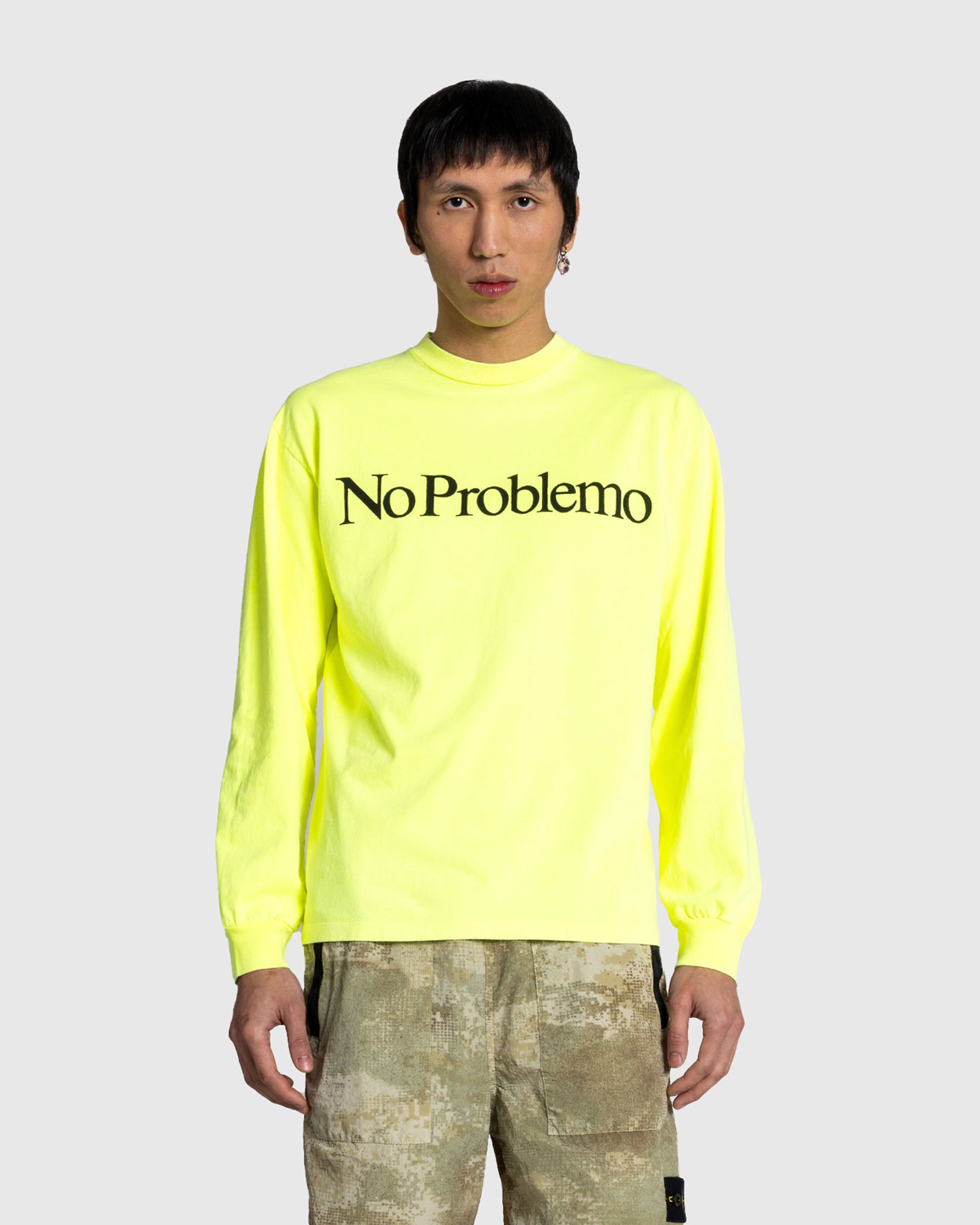 Aries - No Problemo LS Tee Fluoro Yellow - Clothing - Yellow - Image 2