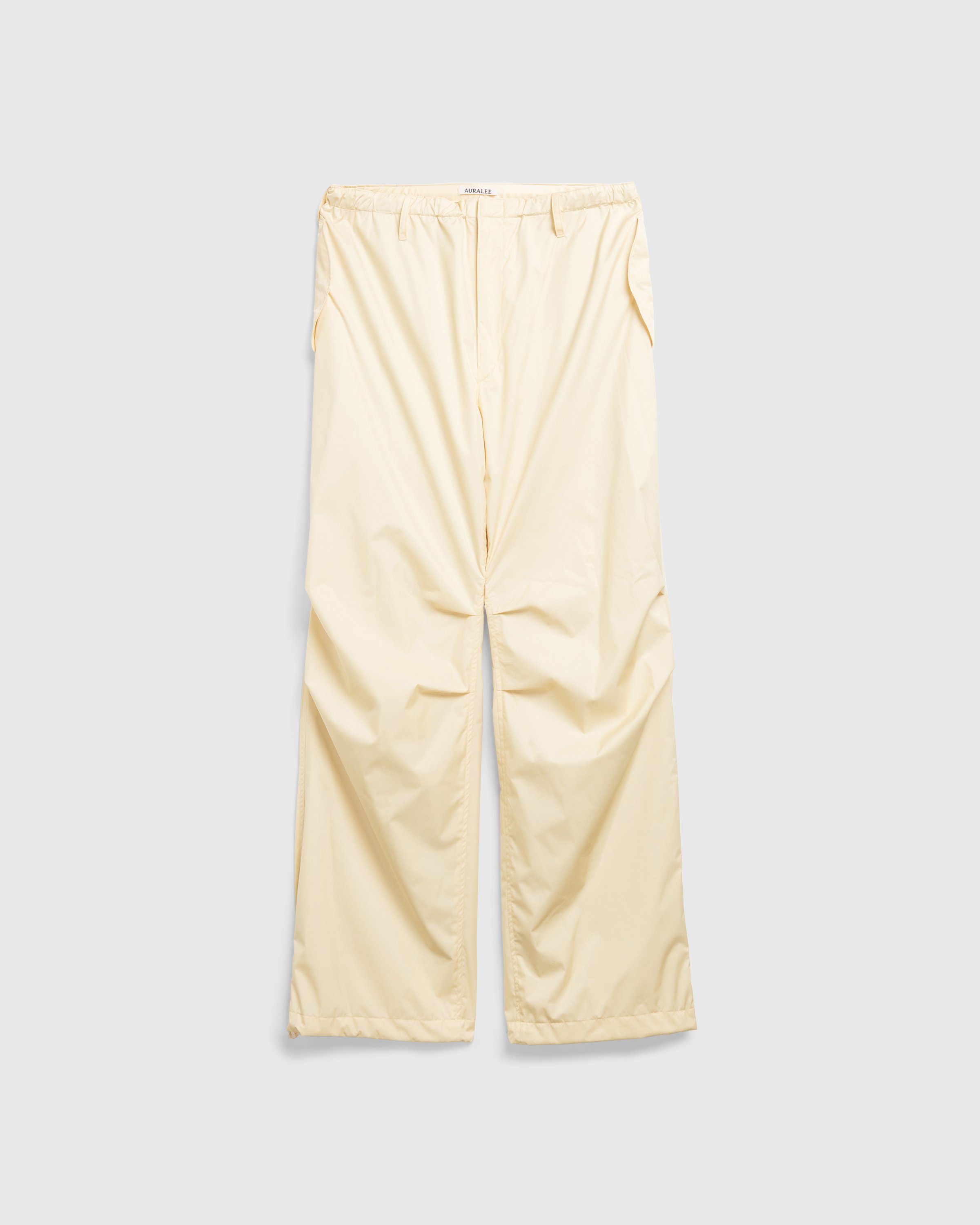 Auralee - Hard Twist Polyester Satin Laminate Field Pants Light Beige - Clothing - Beige - Image 1