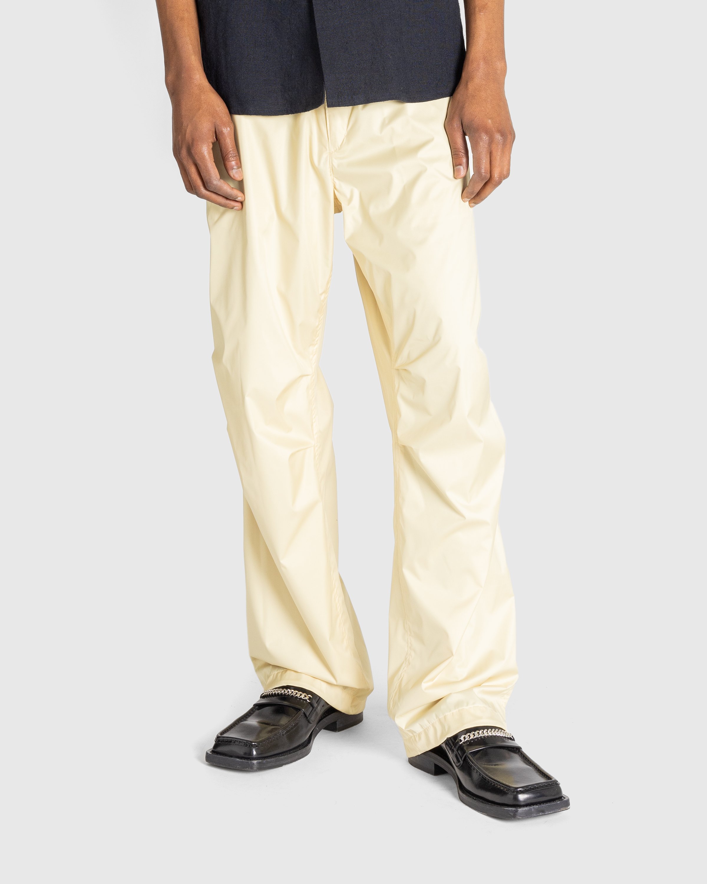 Auralee - Hard Twist Polyester Satin Laminate Field Pants Light Beige - Clothing - Beige - Image 2