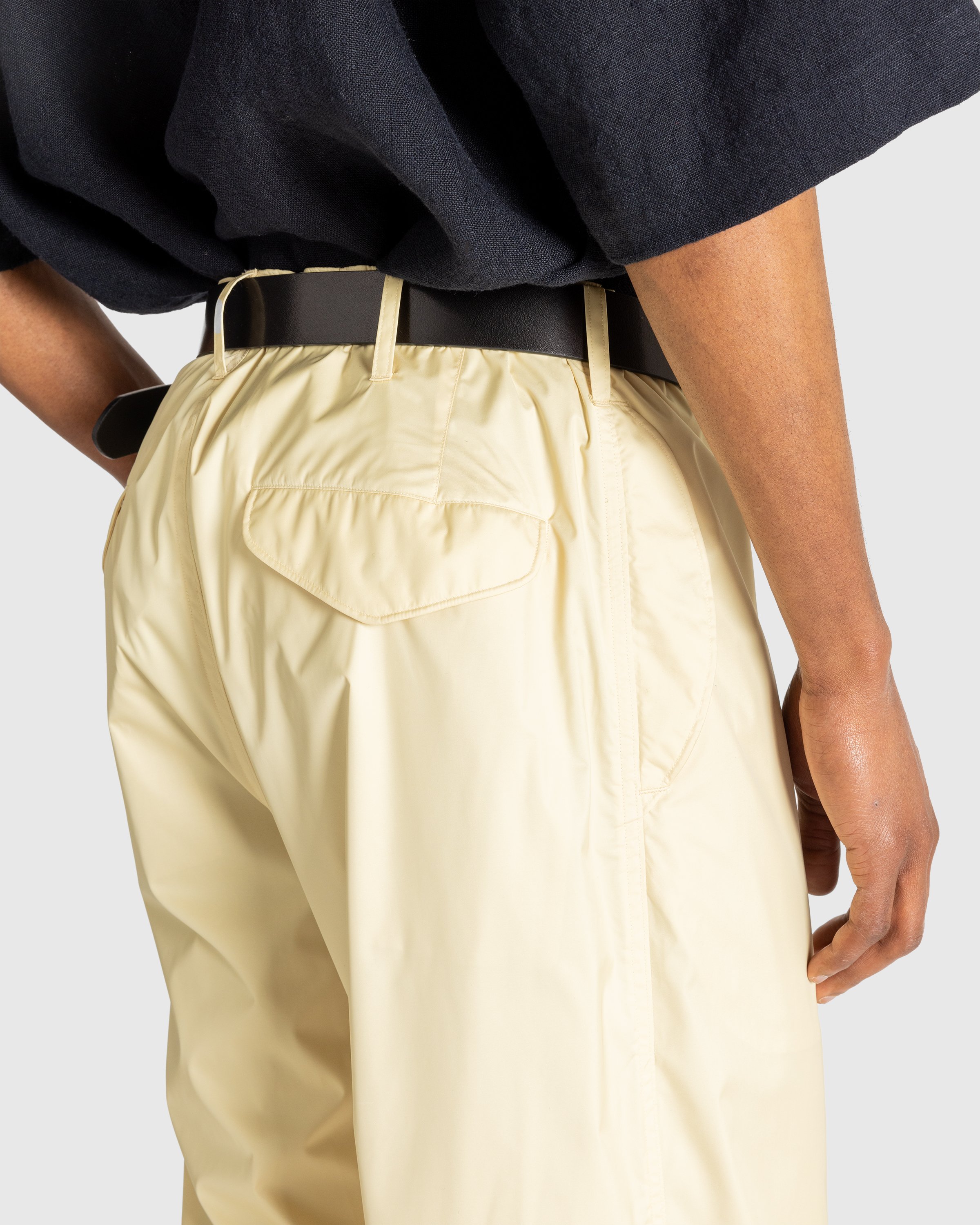 Auralee - Hard Twist Polyester Satin Laminate Field Pants Light Beige - Clothing - Beige - Image 5