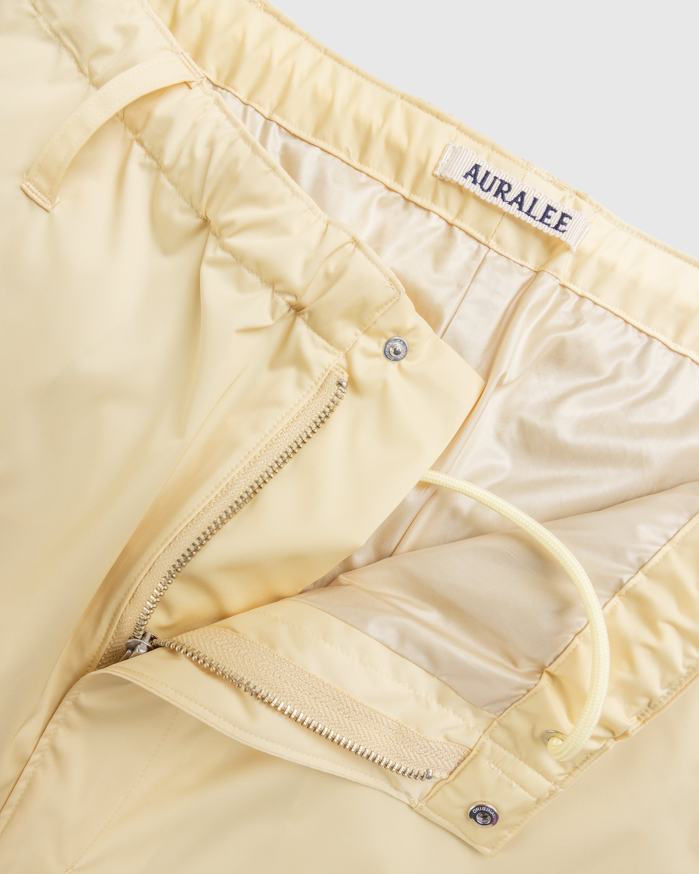 Auralee - Hard Twist Polyester Satin Laminate Field Pants Light Beige - Clothing - Beige - Image 6