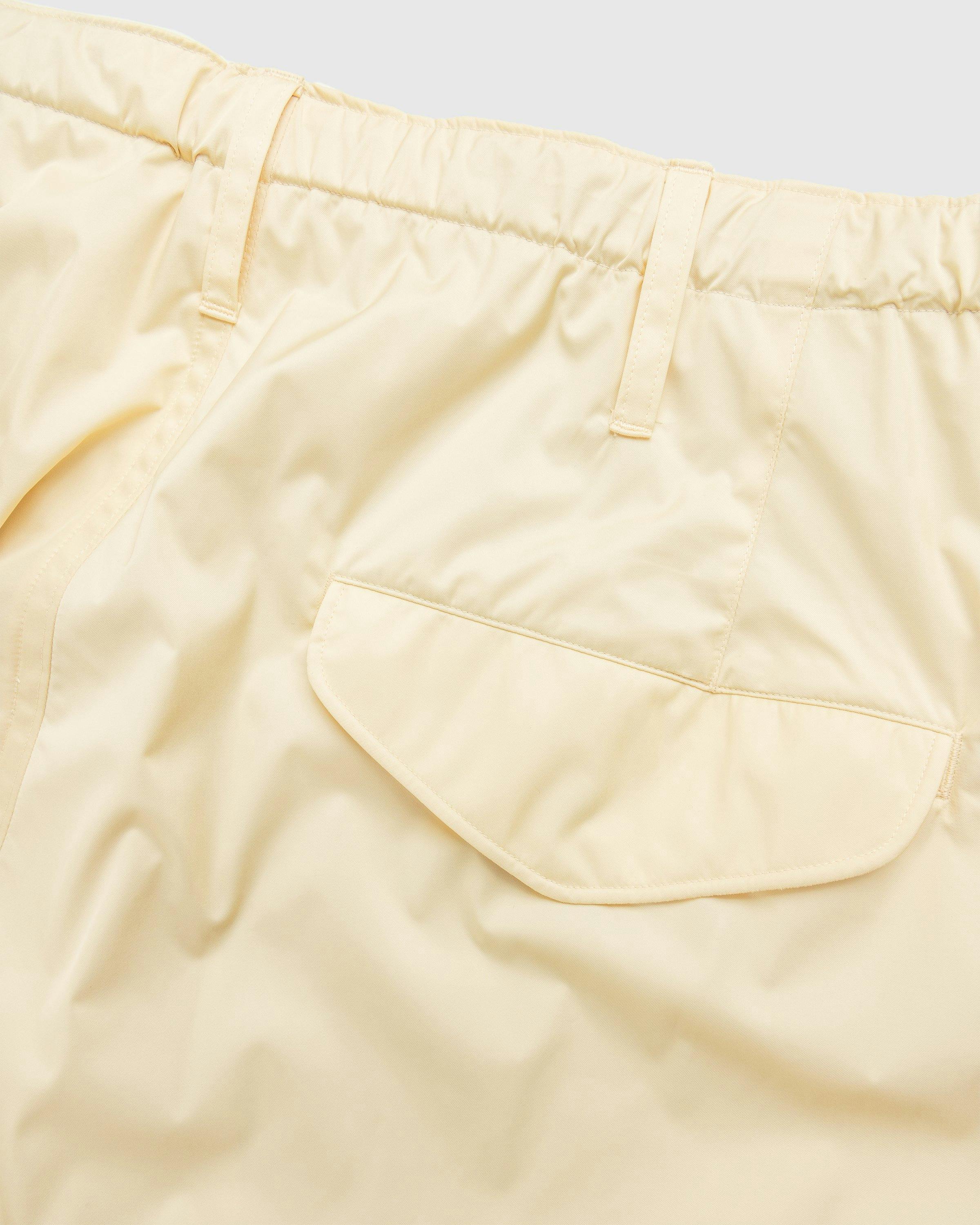 Auralee – Hard Twist Polyester Satin Laminate Field Pants Light Beige ...