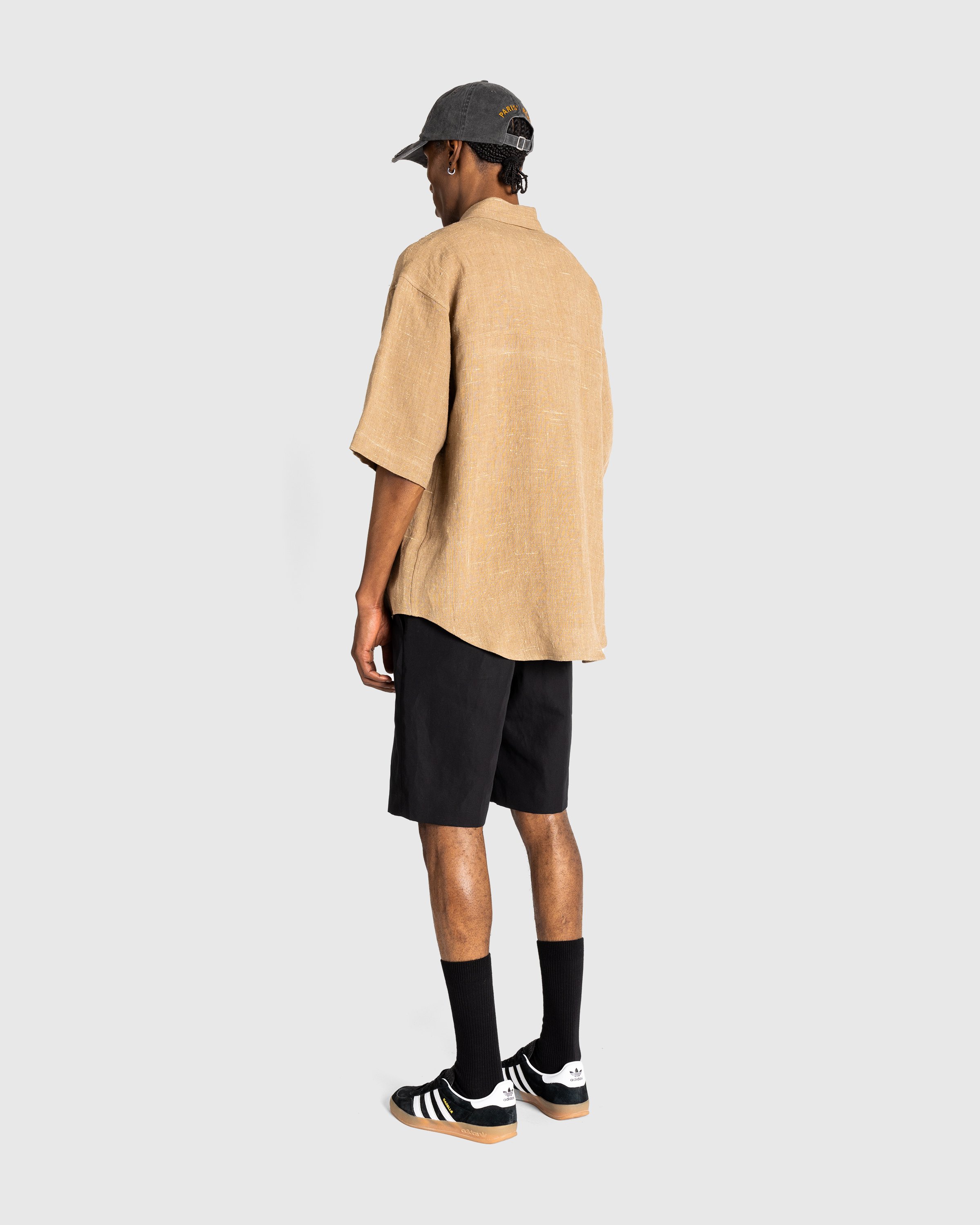 Auralee - Linen Silk Tweed Half Sleeved Shirt Brown - Clothing - Brown - Image 4