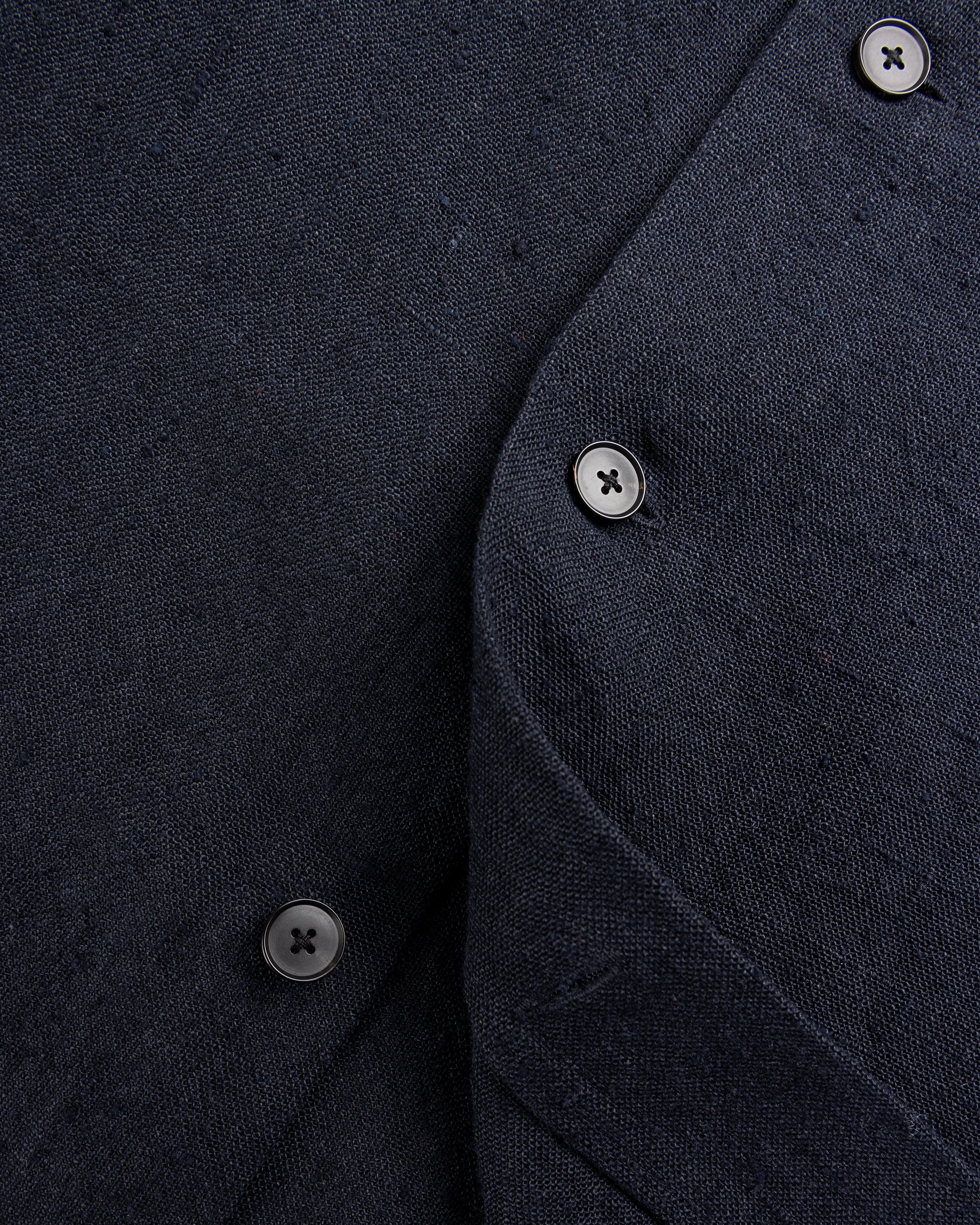 Auralee - Linen Silk Tweed Half Sleeved Shirt Dark Navy - Clothing - Blue - Image 7