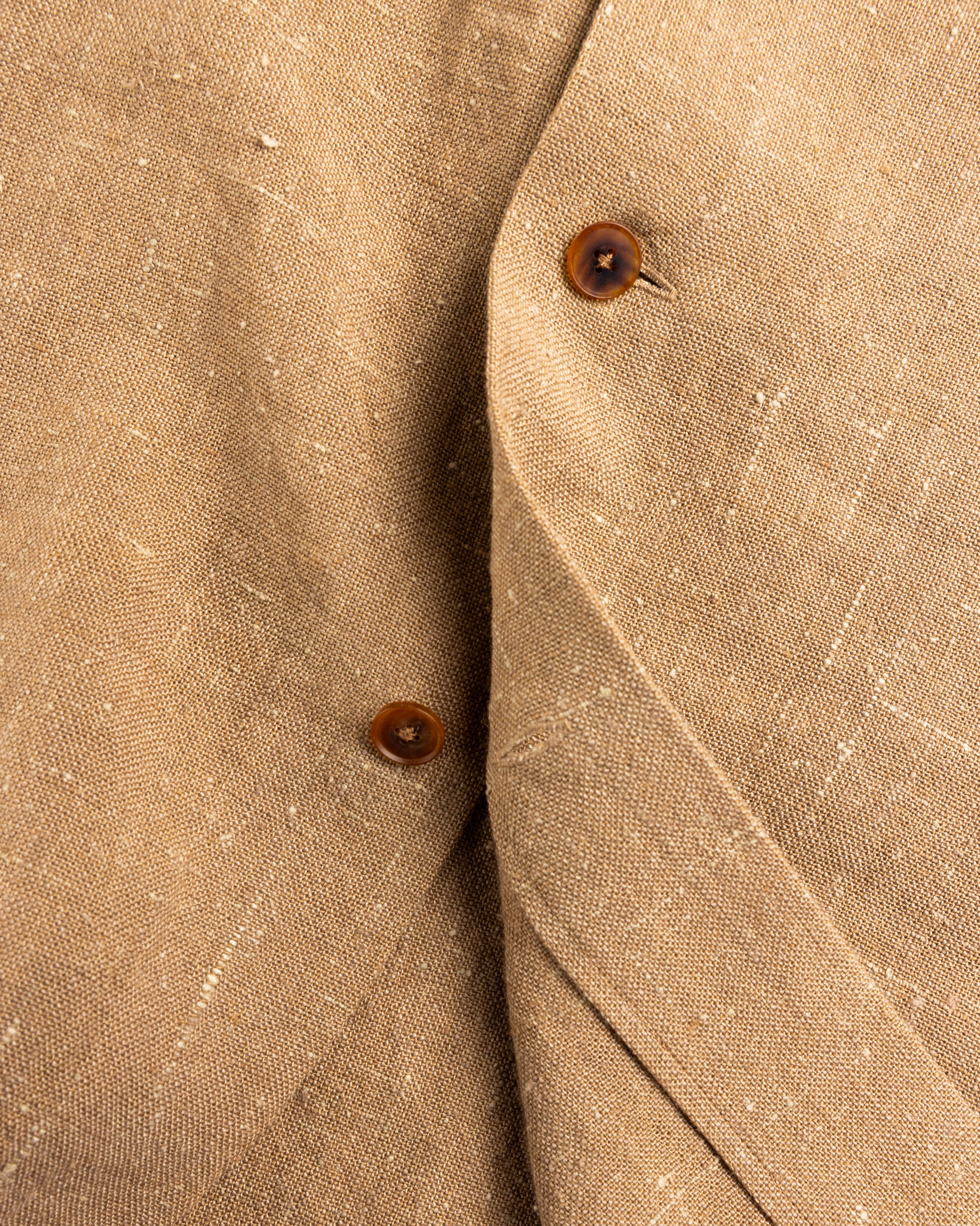 Auralee - Linen Silk Tweed Half Sleeved Shirt Brown - Clothing - Brown - Image 7