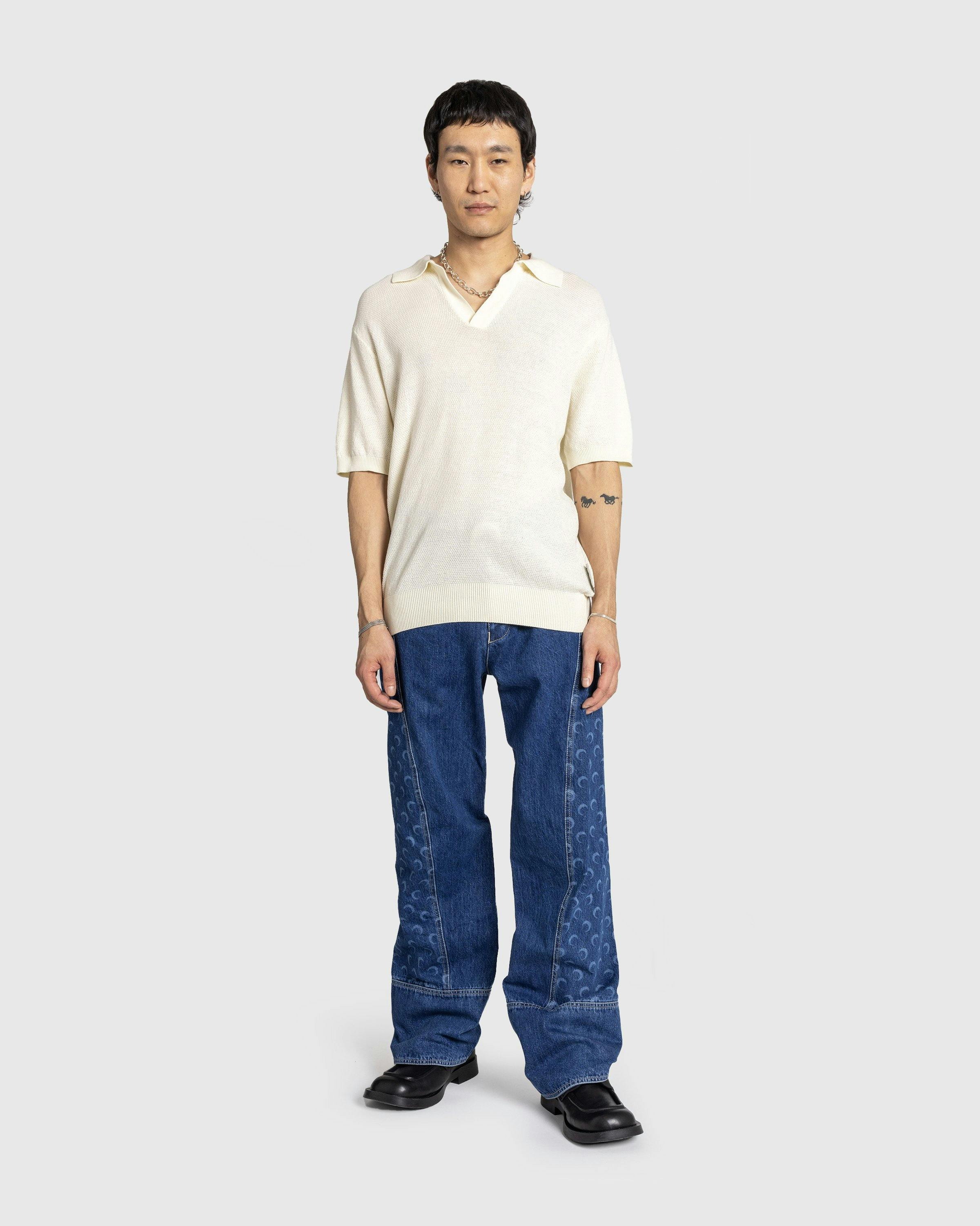 Marine Serre - DEADSTOCK DENIM BAGGY PANTS BL50 BLUE - Clothing - Blue - Image 3